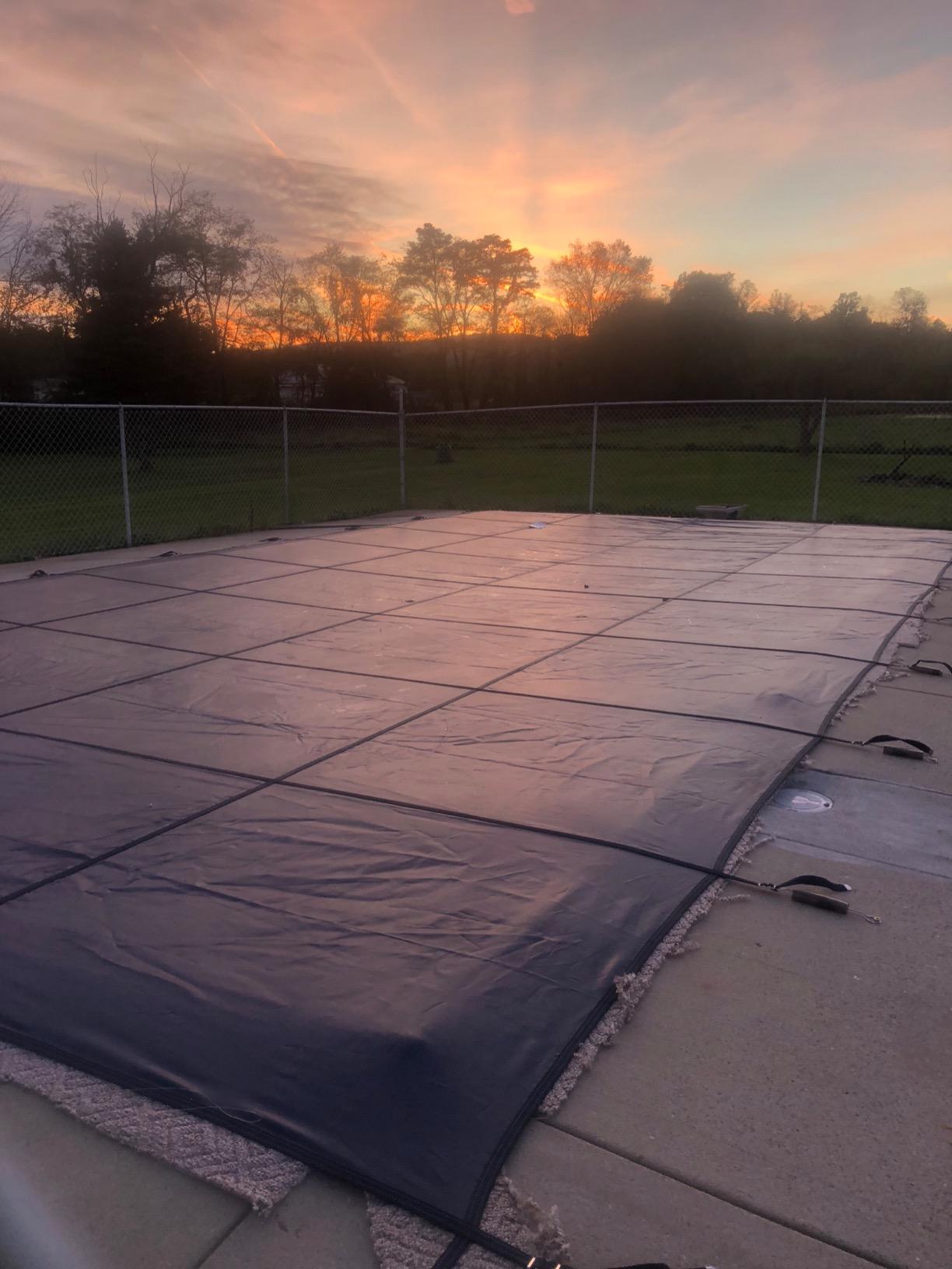 18-Year Mesh 18-ft x 36-ft In-Ground Pool Safety Cover - Blue customer photo 2