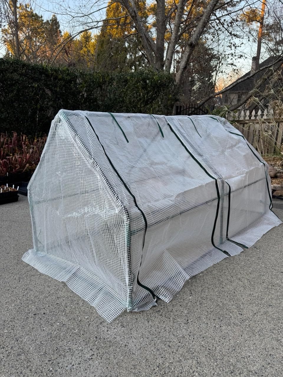 Outsunny 9' x 3' x 3' Mini Greenhouse Portable with Zippered Doors Green customer photo 2