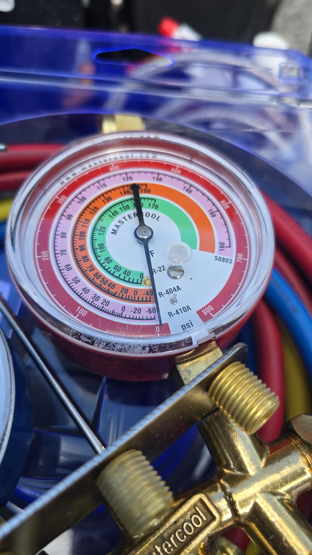 Mastercool 59161 R22/R404A 2-Way Brass Manifold Gauge Set customer photo 2