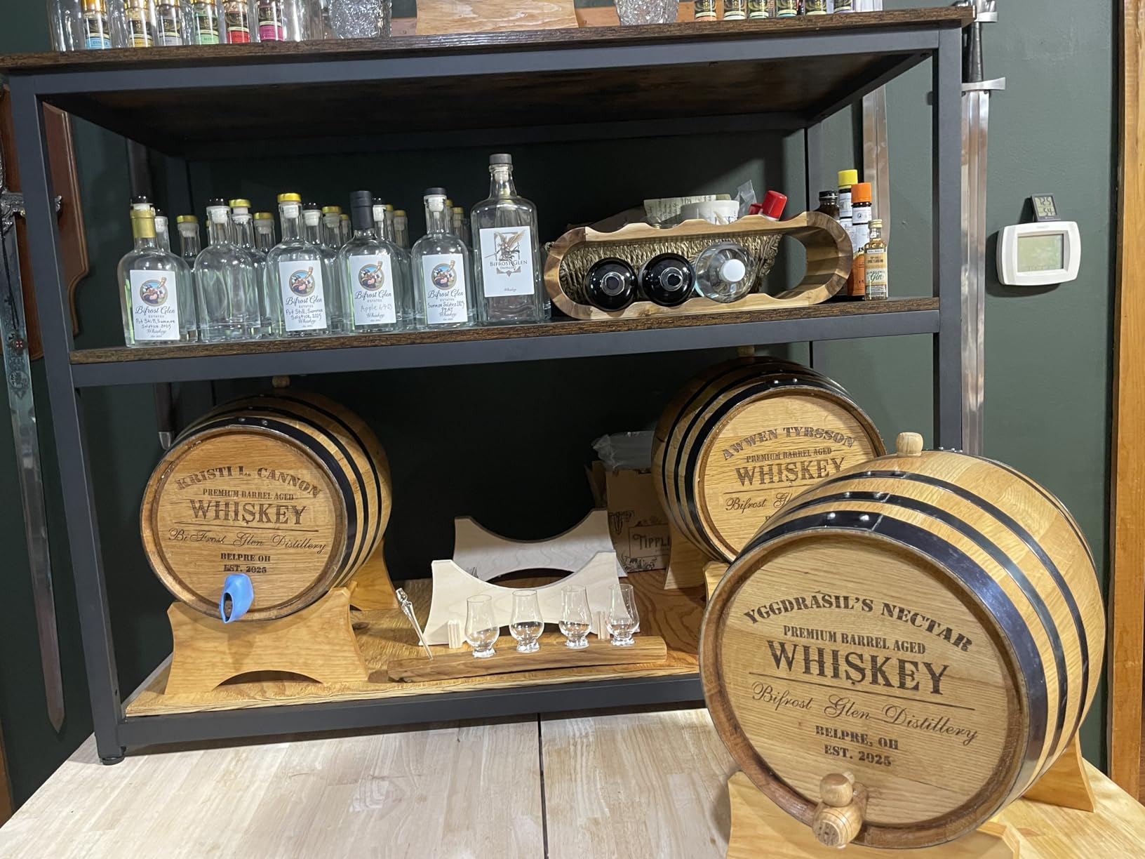 Personalized 10 Liter American Oak Whiskey Aging Barrel, 2.5 Gallon, P5 customer photo 1