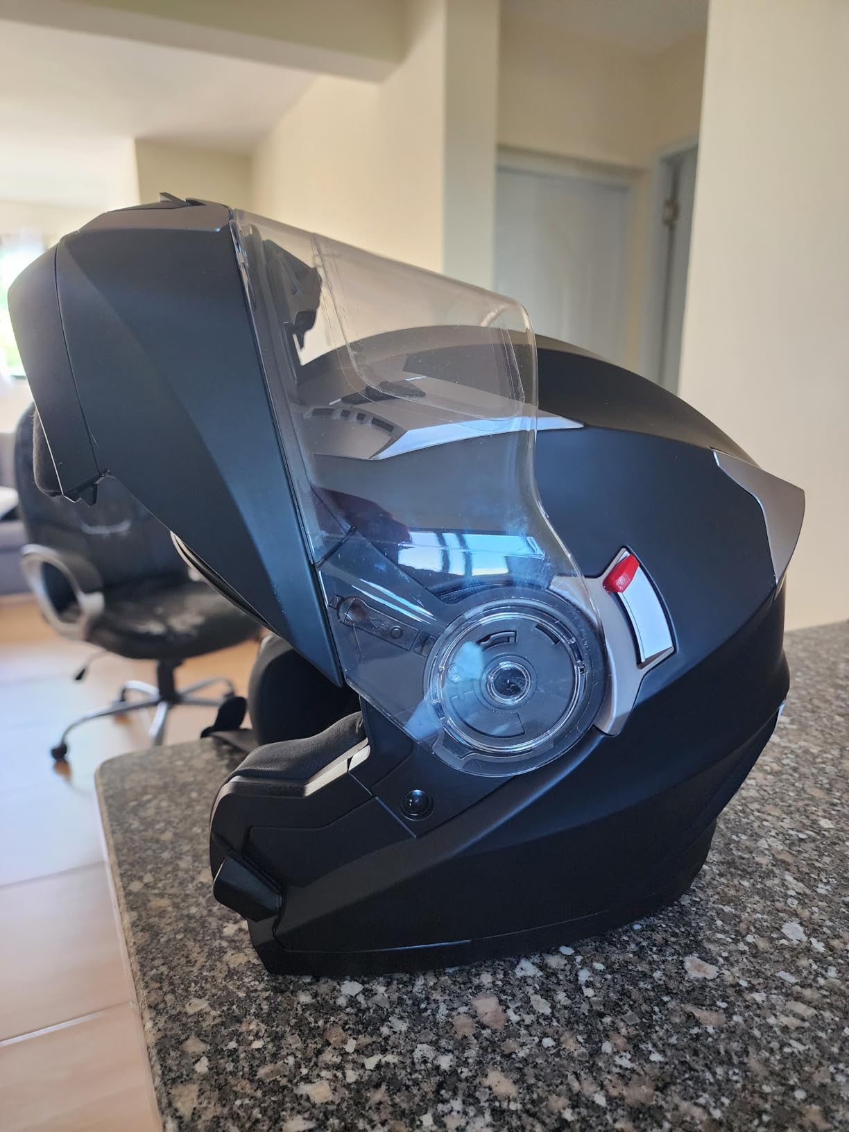 Motorcycle Modular Full Face Helmet DOT Approved - YEMA Helmet YM-925 Motorbike Casco Moto Moped Street Bike Racing Helmet with Sun Visor for Adult Youth Men and Women customer photo 1