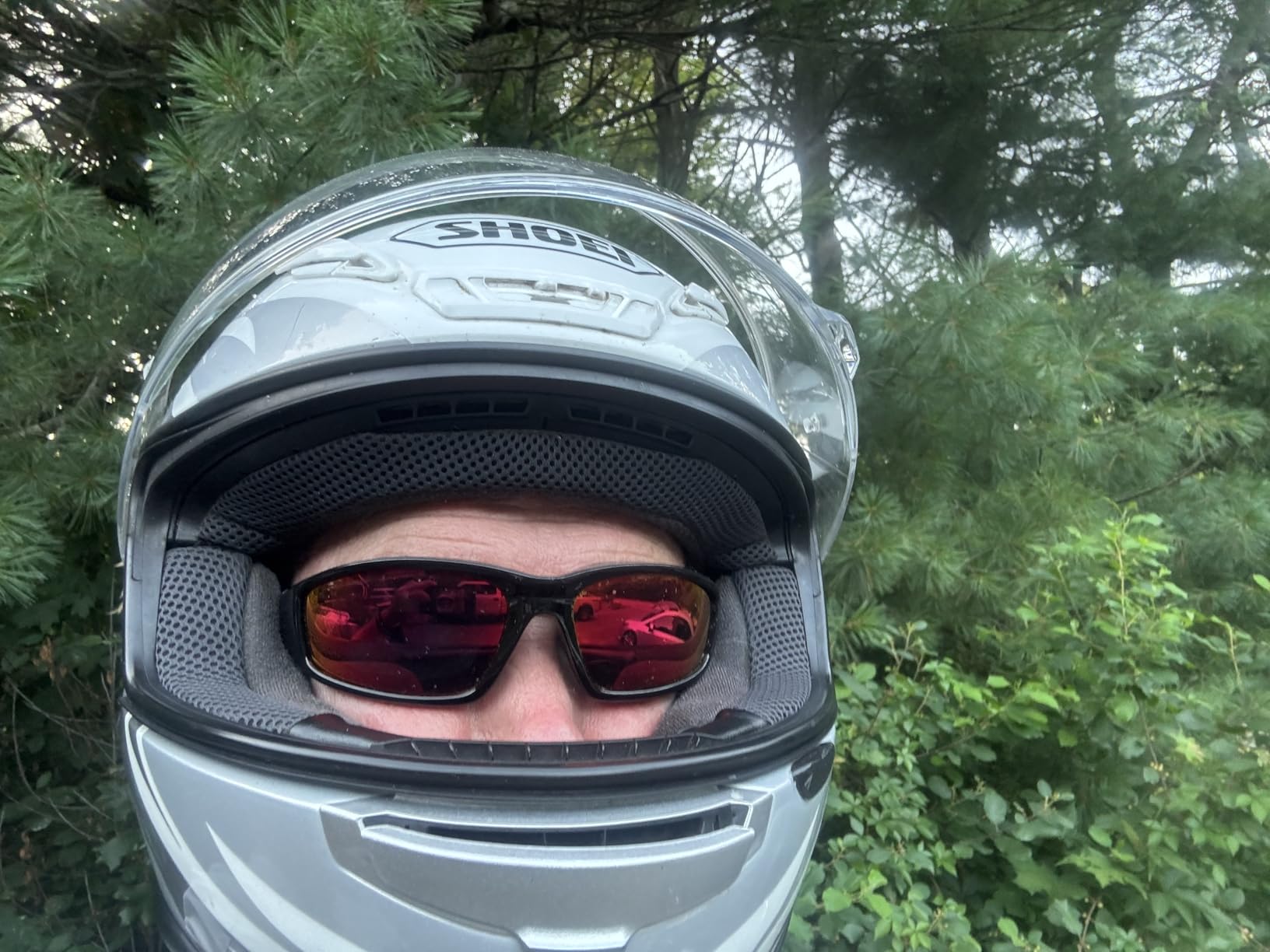 Birdz Eyewear Oriole Padded Motorcycle Riding Sunglasses Gloss Black Frame with Red G-Tech Reflective Lenses customer photo 2
