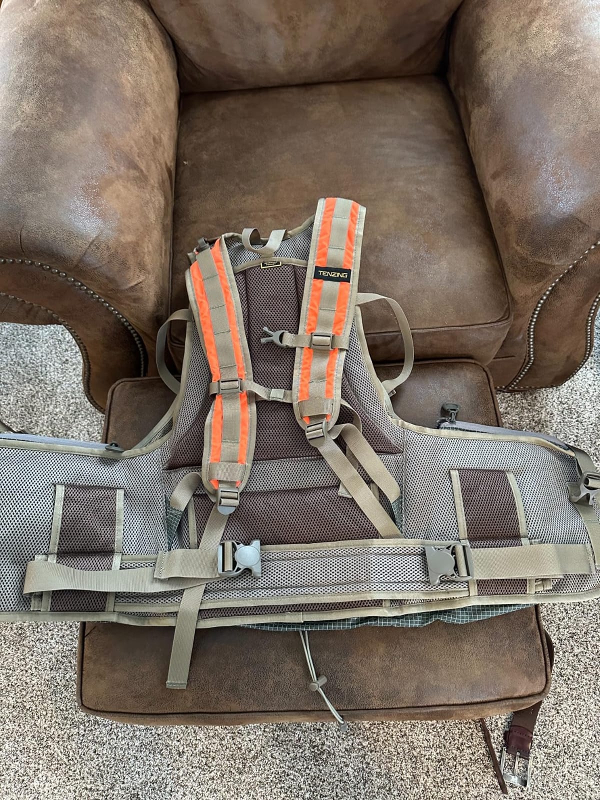 TENZING TZ BV16 Upland Bird Vest - Hydration Compatible Rip-Stop Blaze-Orange Vest-Pack with 14 Shot Shell Loops, 13 Pockets customer photo 1