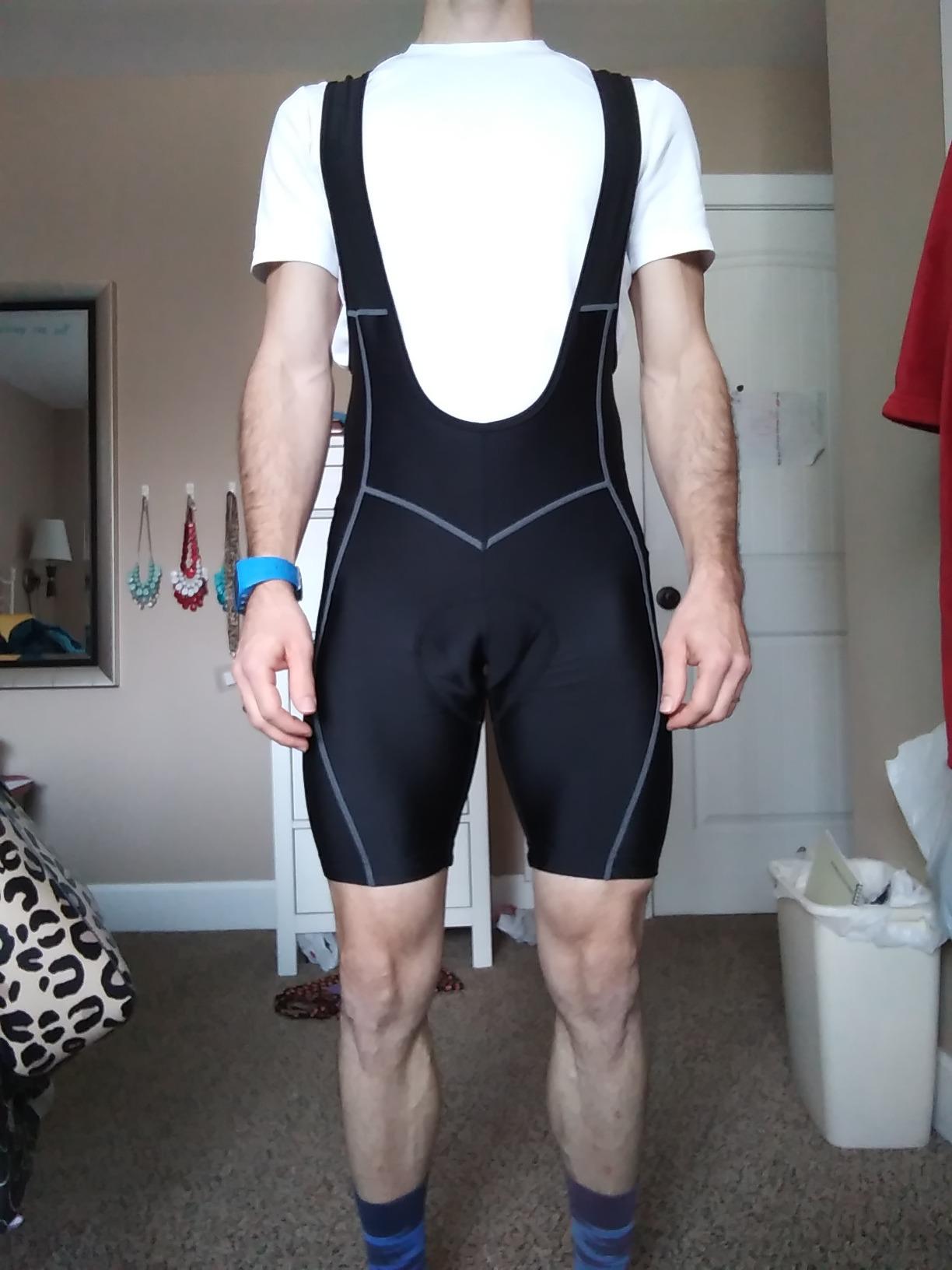 Przewalski Men's 3D Padded Cycling Bib Shorts Bicycle Biking Bib Tights | Breathable back mesh, 4-way stretch fabric, perforated 3D pad and silicone leg grippers for road, MTB and indoor cycling customer photo 1