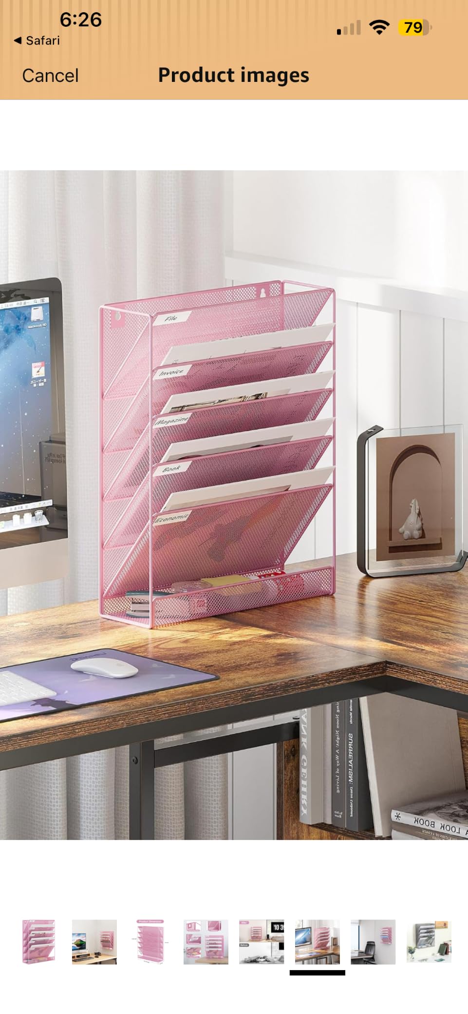 EasyPAG 5 Tier Wall File Holder, Mesh Hanging Folder Organizer with Classify Label, Versatile Desk File Holder, Vertical Wall Mounted Mail Organizer for Office Home Cubicle, Black customer photo 2