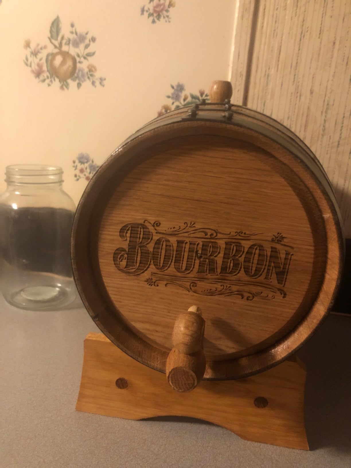 1 Gallon American Oak Aging Barrel, 5 Liter, Wood Stand & Spigot, B512 customer photo 2