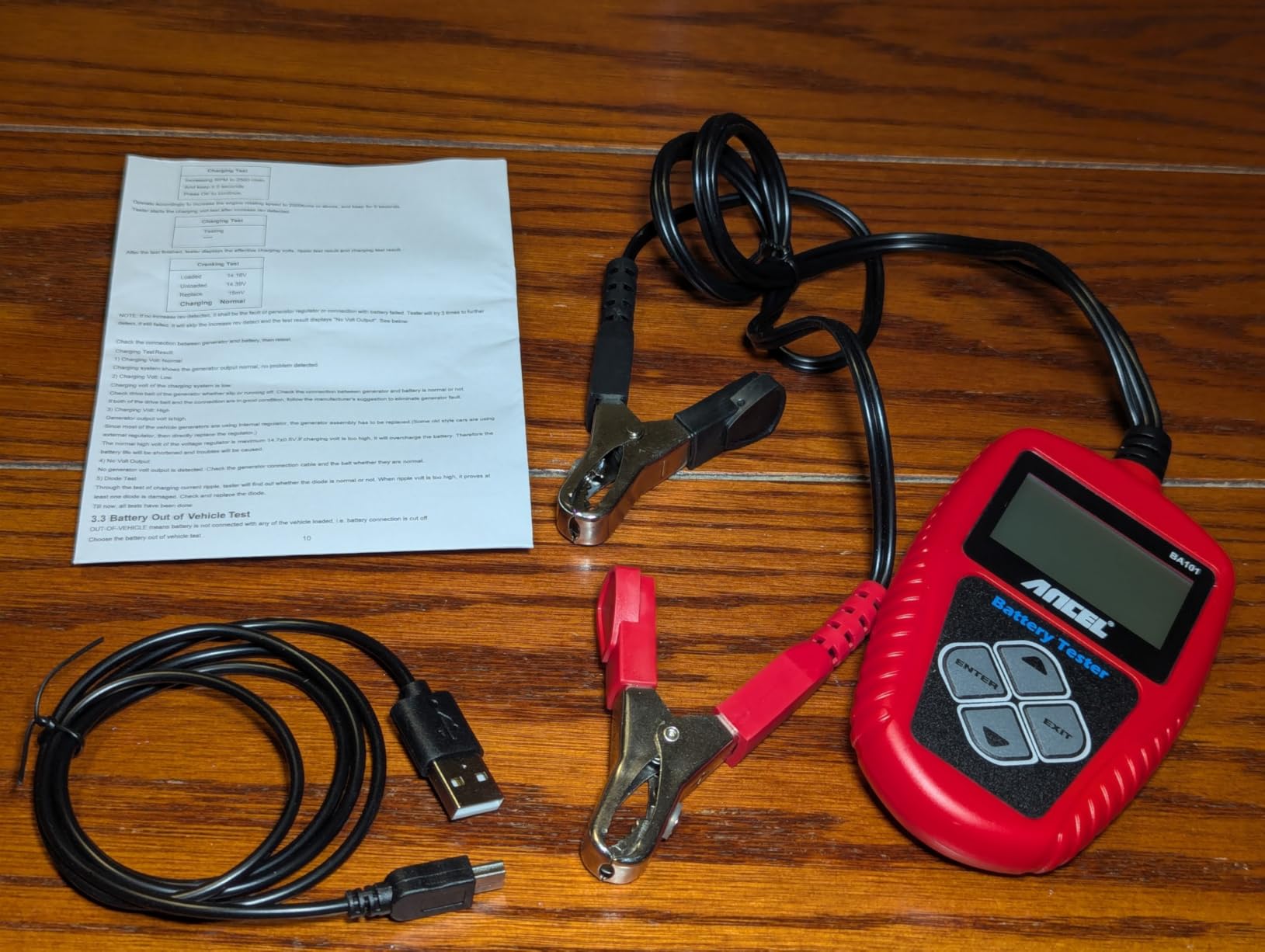 ANCEL BA101 Car Battery Tester, 12V Digital Automotive Alternator Meter Diagnostic Tool,100-2000 CCA Load Capacity, Charging & Cranking Analyzer for Truck, Boat, RV, Marine Vehicle, and More customer photo 1