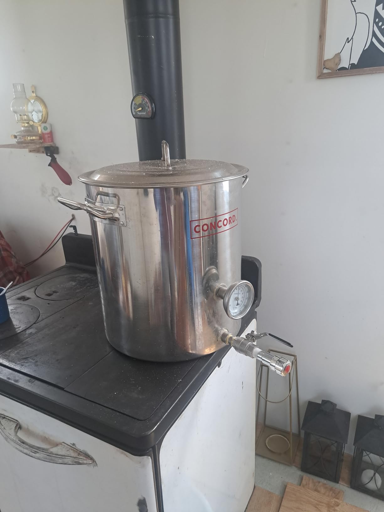 CONCORD Stainless Steel Home Brew Kettle Stock Pot (Weldless Fittings) (40 QT/ 10 Gal) customer photo 1