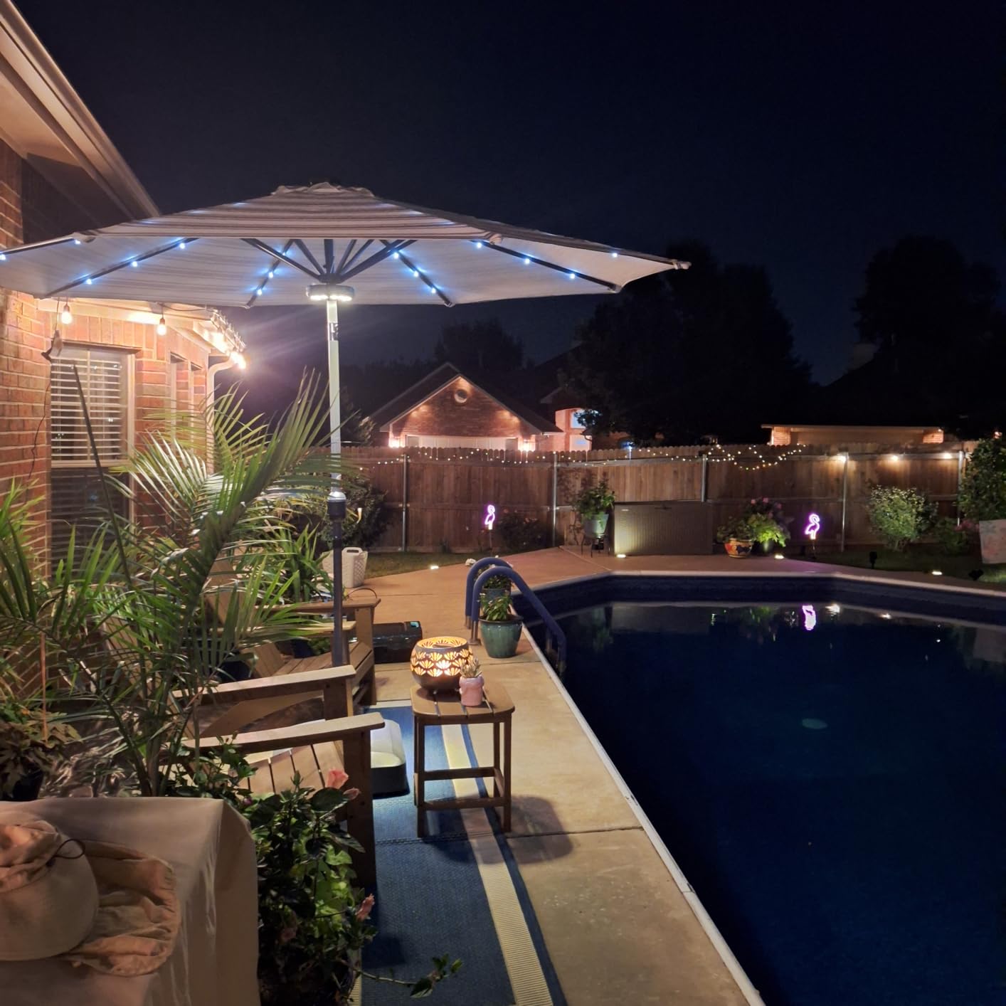 Best Choice Products 10ft Solar Polyester LED Lighted Patio Umbrella w/Tilt Adjustment and UV-Resistant Fabric customer photo 1