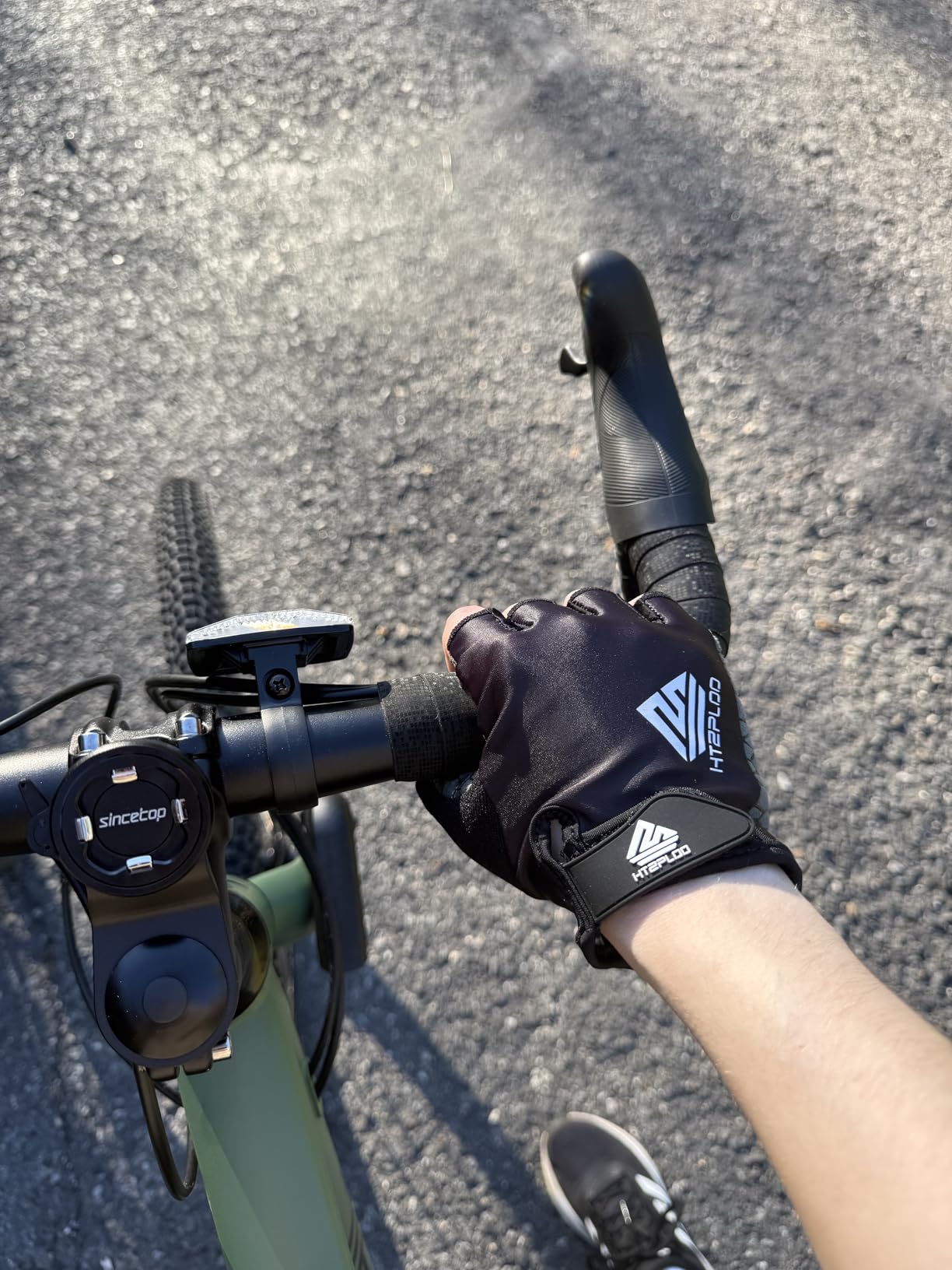 Bike Gloves for Men Women with Anti-Slip Shock-Absorbing Pad, Light Weight Half-Finger Cycling Gloves customer photo 1