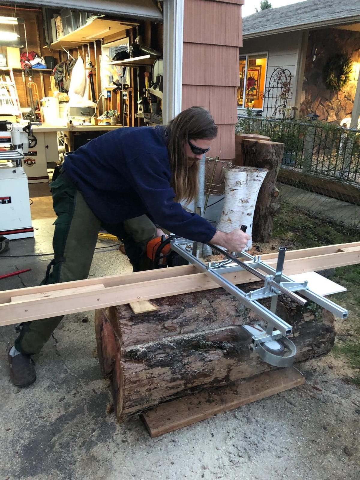 Portable Chainsaw Mill 36 Inches 304 stainless steel and Aluminum Planking Milling Bar Size 14 Inches to 36 Inches customer photo 2