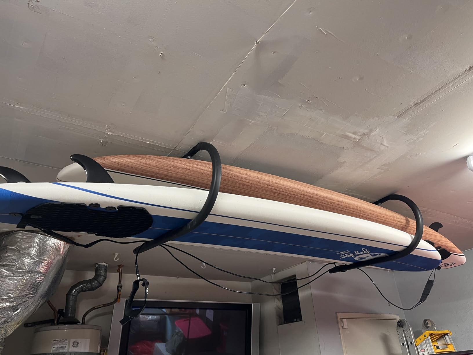 StoreYourBoard Stand Up Paddle Board and Kayak Rack - Surfboard Wall Mount and Garage Ceiling Storage Racks - Heavy-Duty Indoor Board and Paddle Organizer - Space-Saving Kayak Wall Mount - X-Large customer photo 2