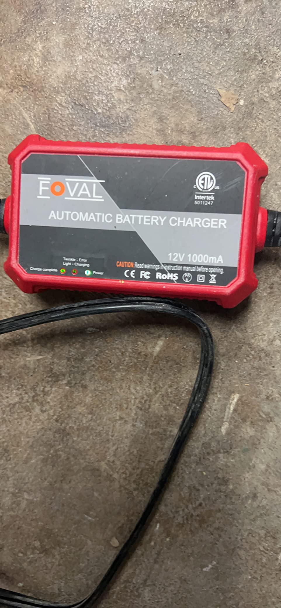 Foval Automatic Trickle Battery Charger 12V 1000mA Smart Battery Charger customer photo 2