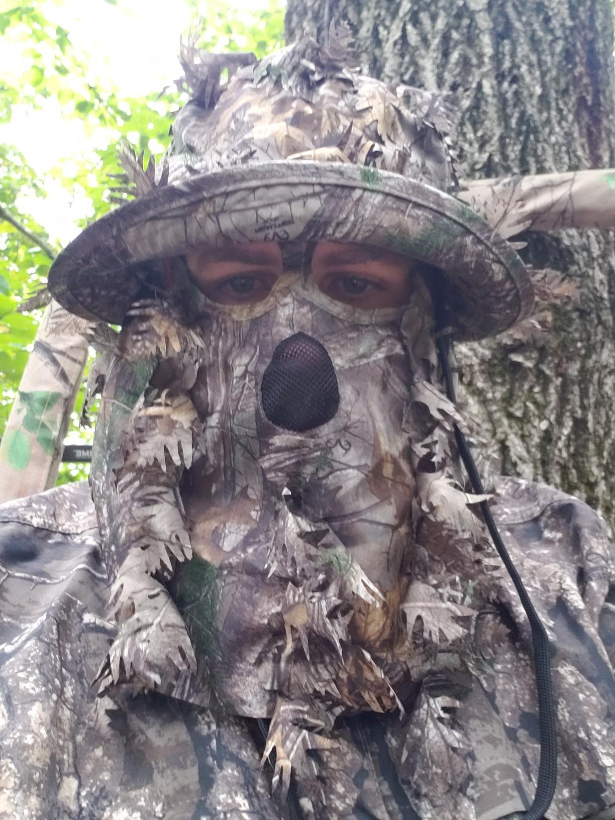 QuikCamo Men's 3D Leafy Camo Bucket Hat with Built-in Face Mask for Turkey Hunting customer photo 1
