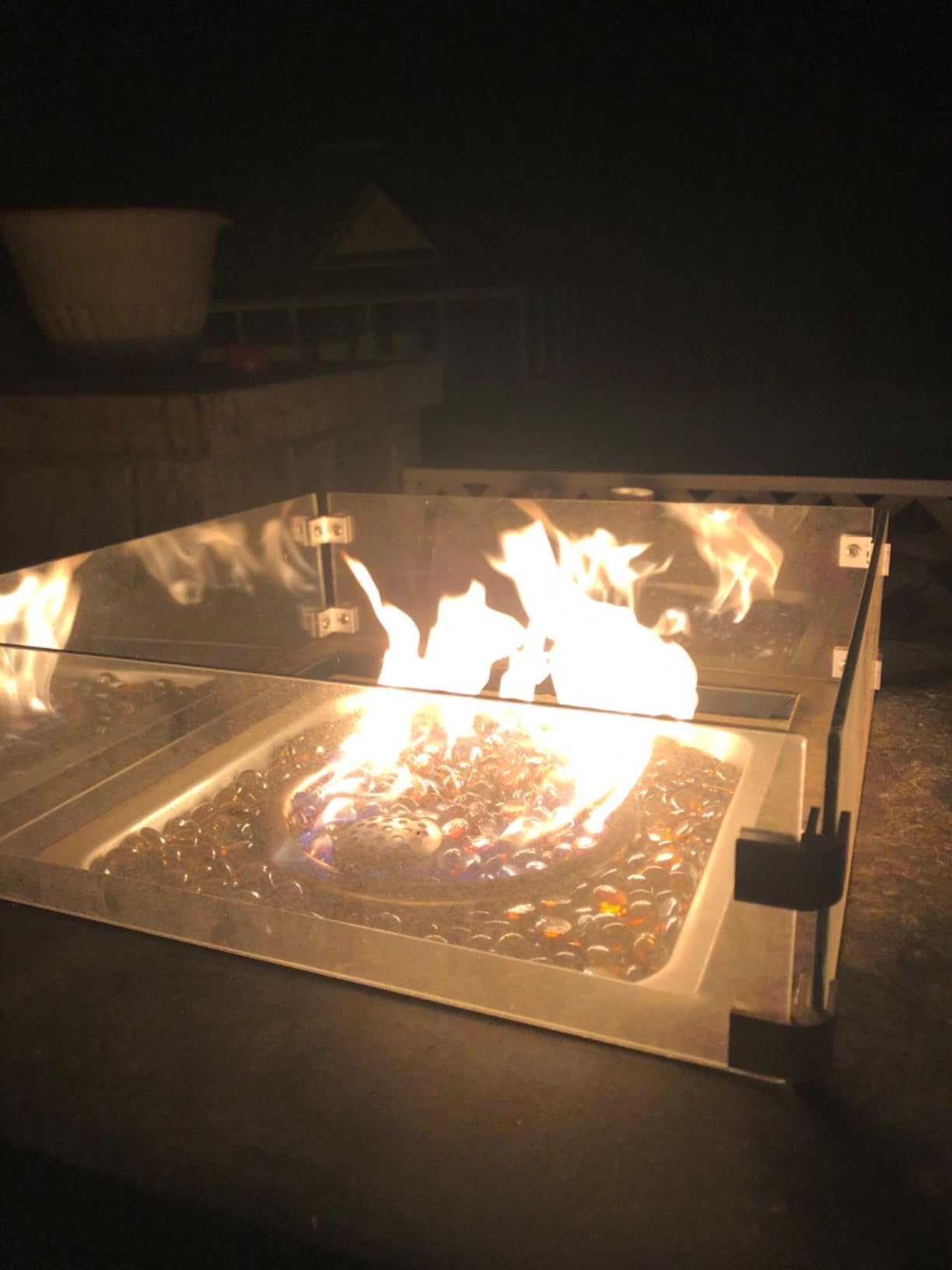 LEGACY HEATING 28in Gas Fire Pit Table, Outdoor Firepit, Black customer photo 2