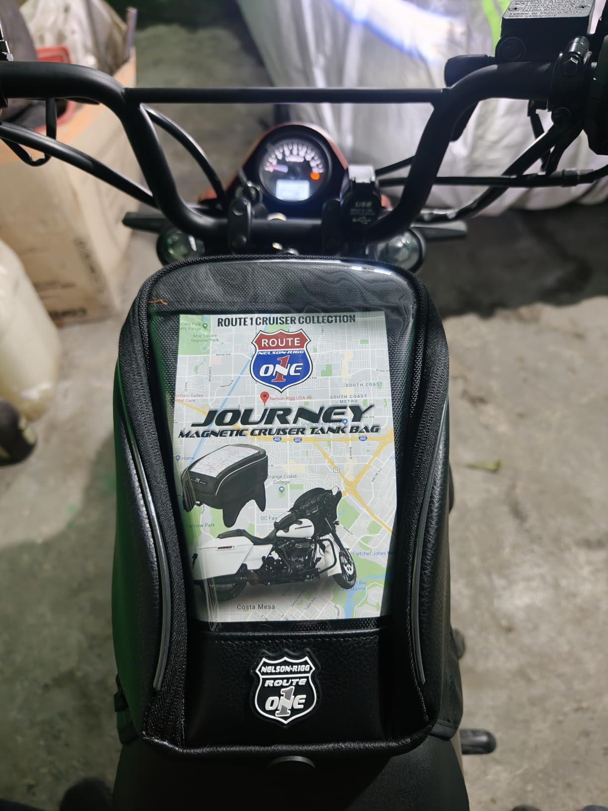 Nelson-Rigg Route 1 Journey Highway Cruiser Magnetic Tank Bag, fits Harley Davidson, Indian, Honda, Yamaha, Suzuki and more customer photo 2