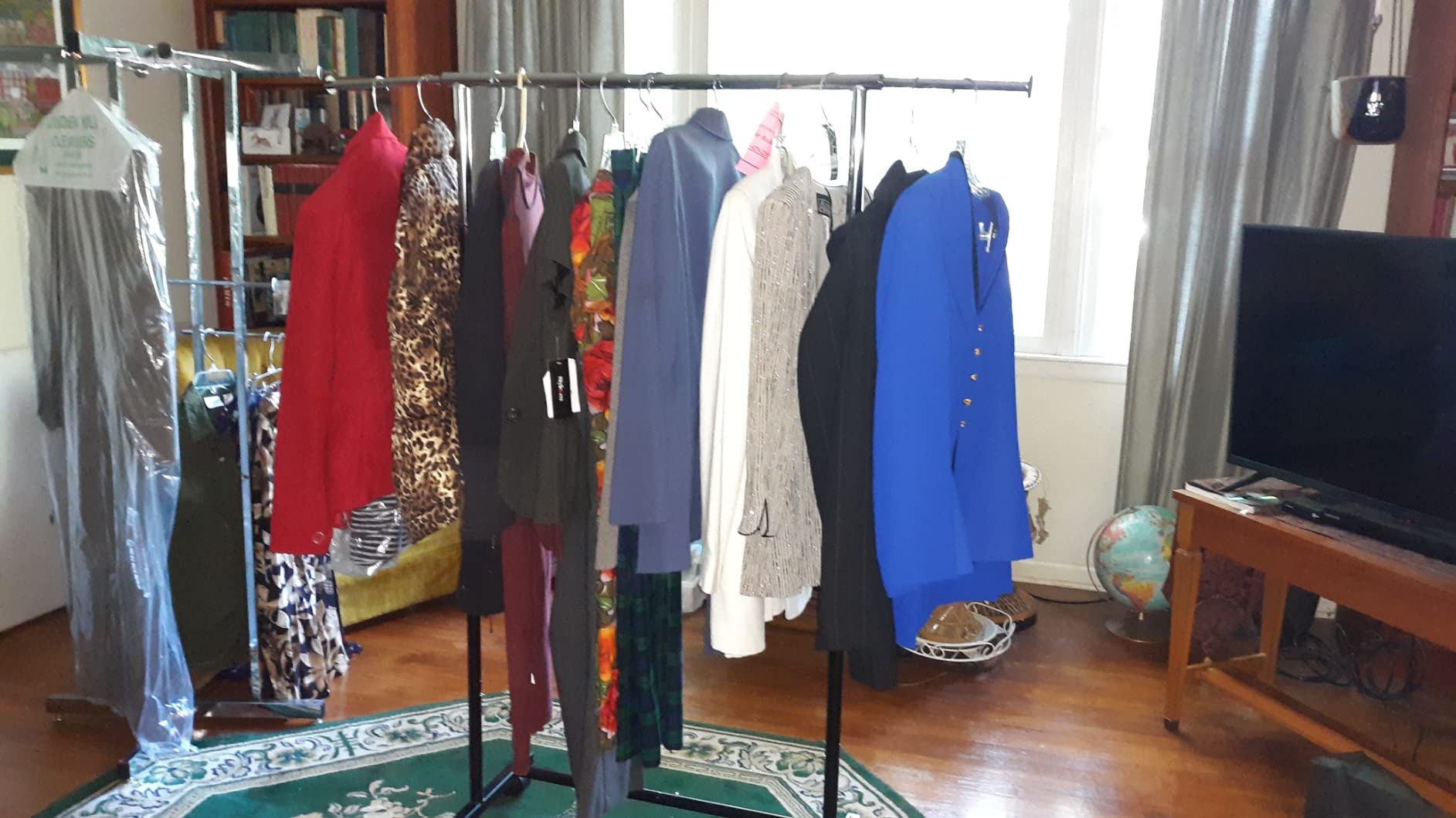 Simple Houseware Standard Rod Garment Clothing Rack, Black customer photo 1