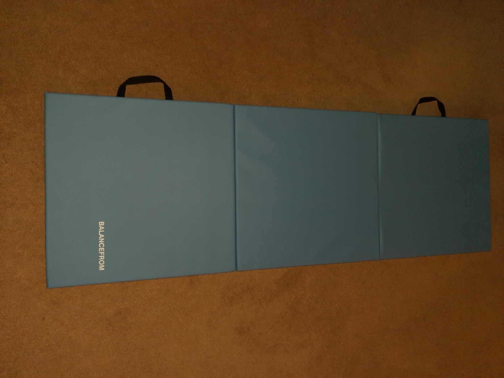 BalanceFrom 6x2 Feet 3-Panel Folding Gymnastics Mat – 2-Inch Thick Pad with Vinyl Surface and Carrying Handles for Tumbling, Yoga, Pilates, Home Workouts, and Martial Arts customer photo 1