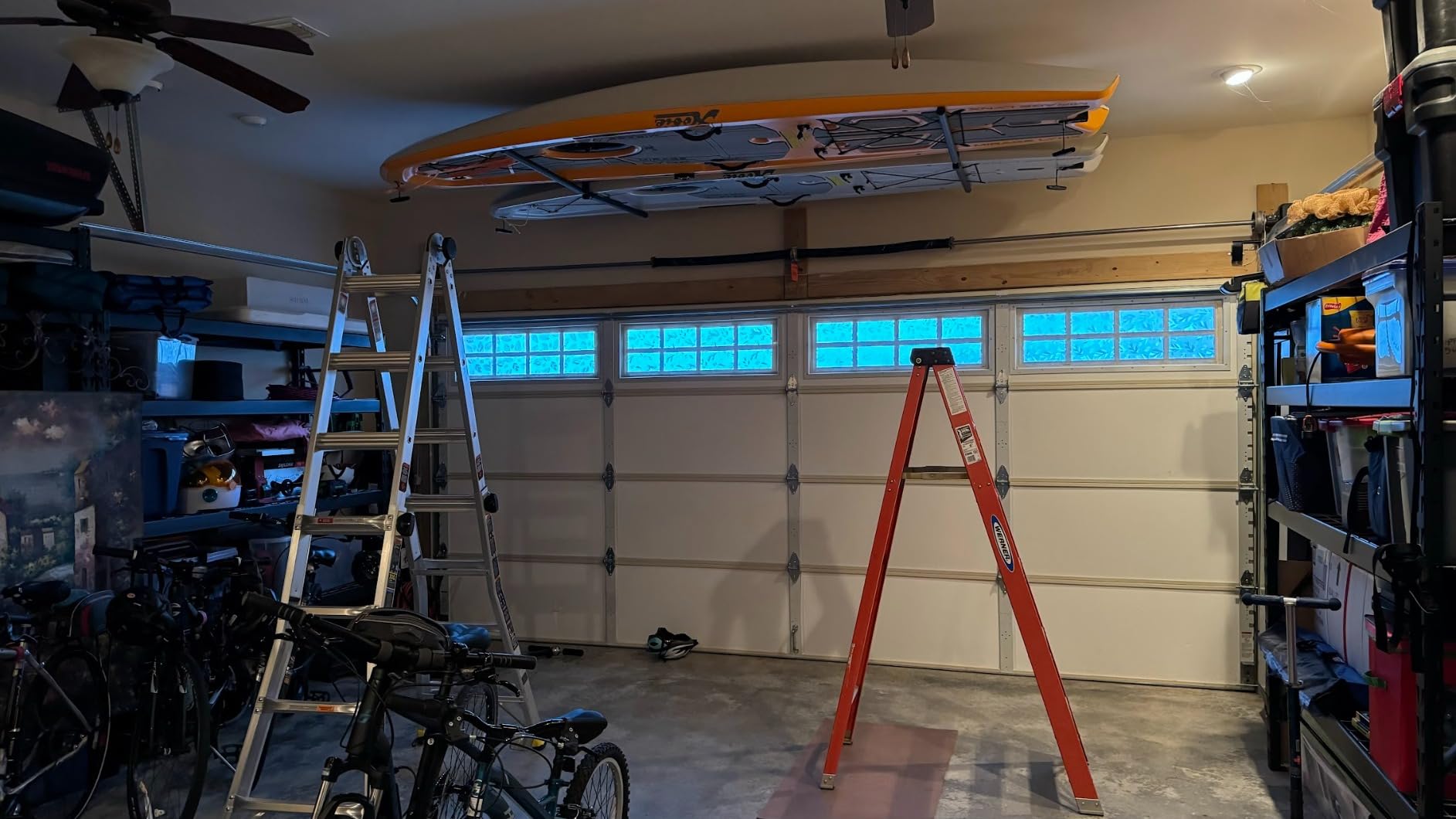 StoreYourBoard Adjustable Kayak Ceiling Rack – Hi Port 2 Garage Ceiling Kayak Hanger | Adjustable Overhead Kayak Storage for Recreational & Touring Kayaks | Garage Organization customer photo 1