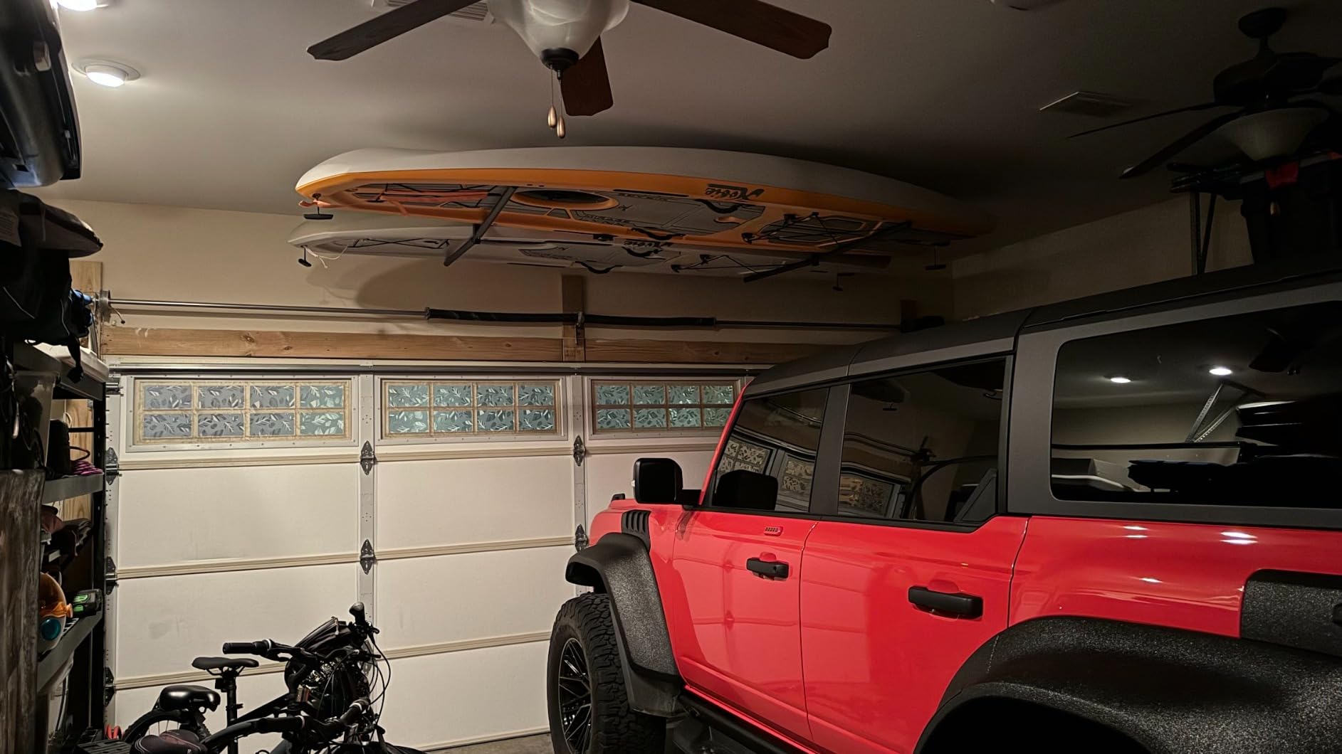 StoreYourBoard Adjustable Kayak Ceiling Rack – Hi Port 2 Garage Ceiling Kayak Hanger | Adjustable Overhead Kayak Storage for Recreational & Touring Kayaks | Garage Organization customer photo 2