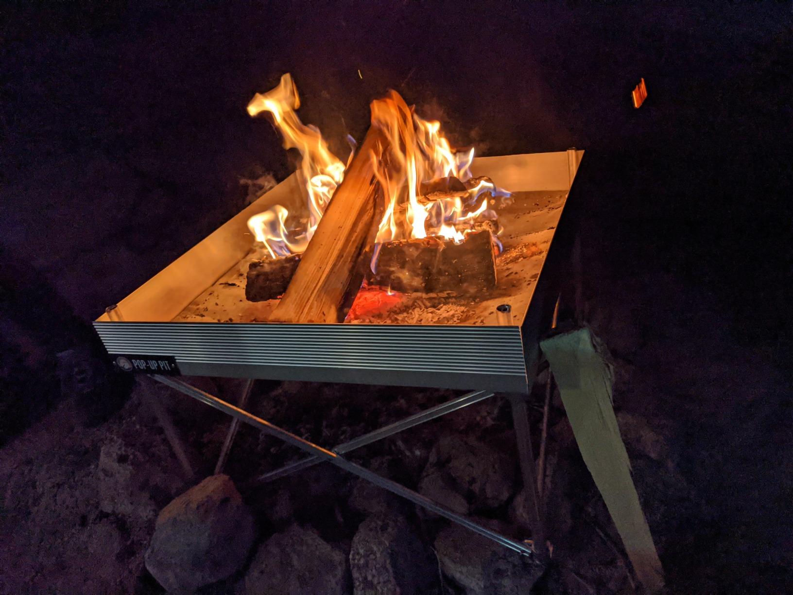 Fireside Outdoor Portable Fire Pit for Camping Fire Pit 24 Inch - Collapsible Pop Up Firepits for Outside, Portable Campfire Pits, Small Firepit for Outside, Weighs 7 lbs, Heat Shield NOT Included customer photo 1