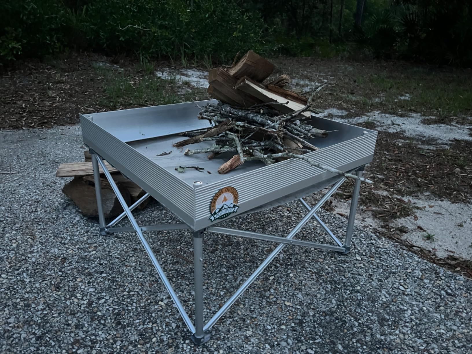 Fireside Outdoor Portable Fire Pit for Camping Fire Pit 24 Inch - Collapsible Pop Up Firepits for Outside, Portable Campfire Pits, Small Firepit for Outside, Weighs 7 lbs, Heat Shield NOT Included customer photo 2