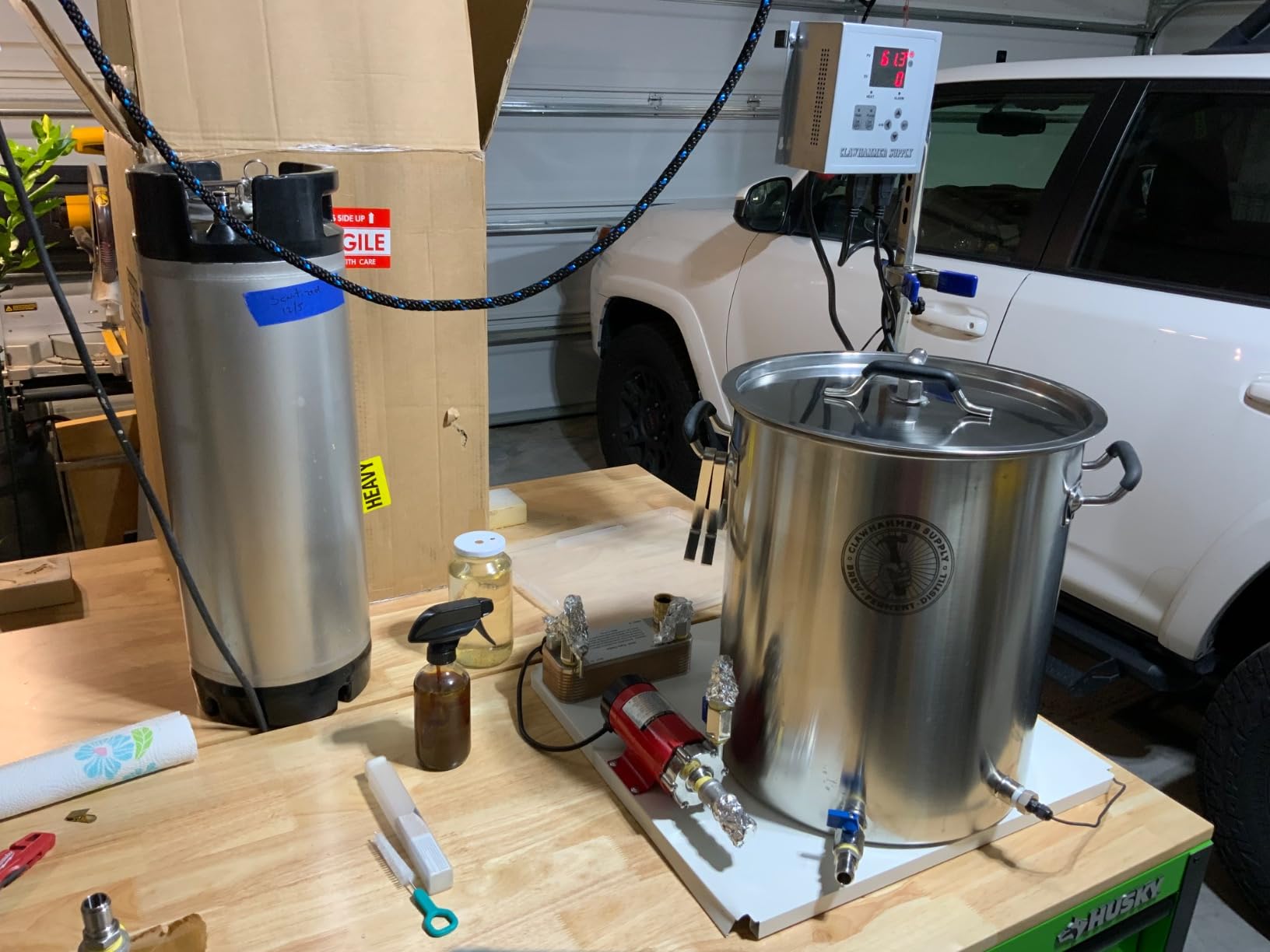 Clawhammer Supply 10.5 Gallon Electric All-in-One Brewing System – Digital, Semi-Automated, 120V, BIAB All Grain & Extract, 304 Stainless Steel customer photo 2