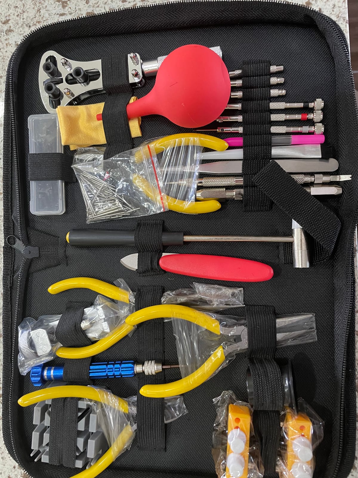 Professional Watch Repair Tool Kit - Watchmaker Tool Kit, Including Watch Back Case Holder Opener Link Remover Spring Bar Tool Set and More, Storaged in Carry Case (141pcs) customer photo 1
