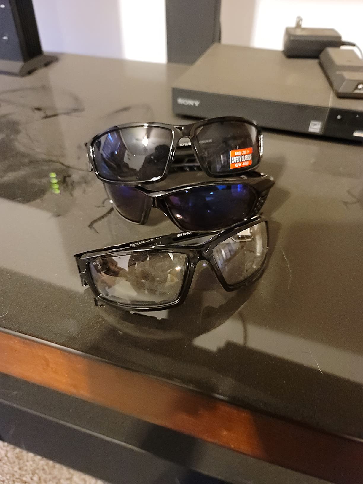 Global Vision Sly Breathable Padded Motorcycle Safety Sunglasses ANSI Z87.1 Black Shades for Men & Women customer photo 2