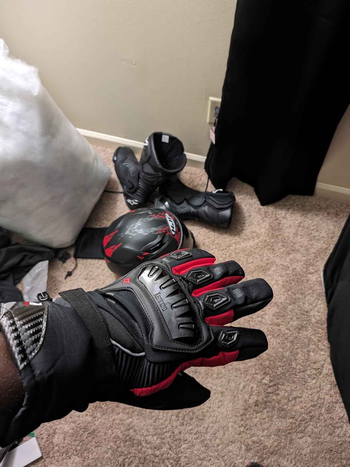 KEMIMOTO Winter Motorcycle Gloves, Rainproof Riding Warm Gloves with Touchscreen for Motorcycle Riding, ATV, UTV, Snowmobile customer photo 1