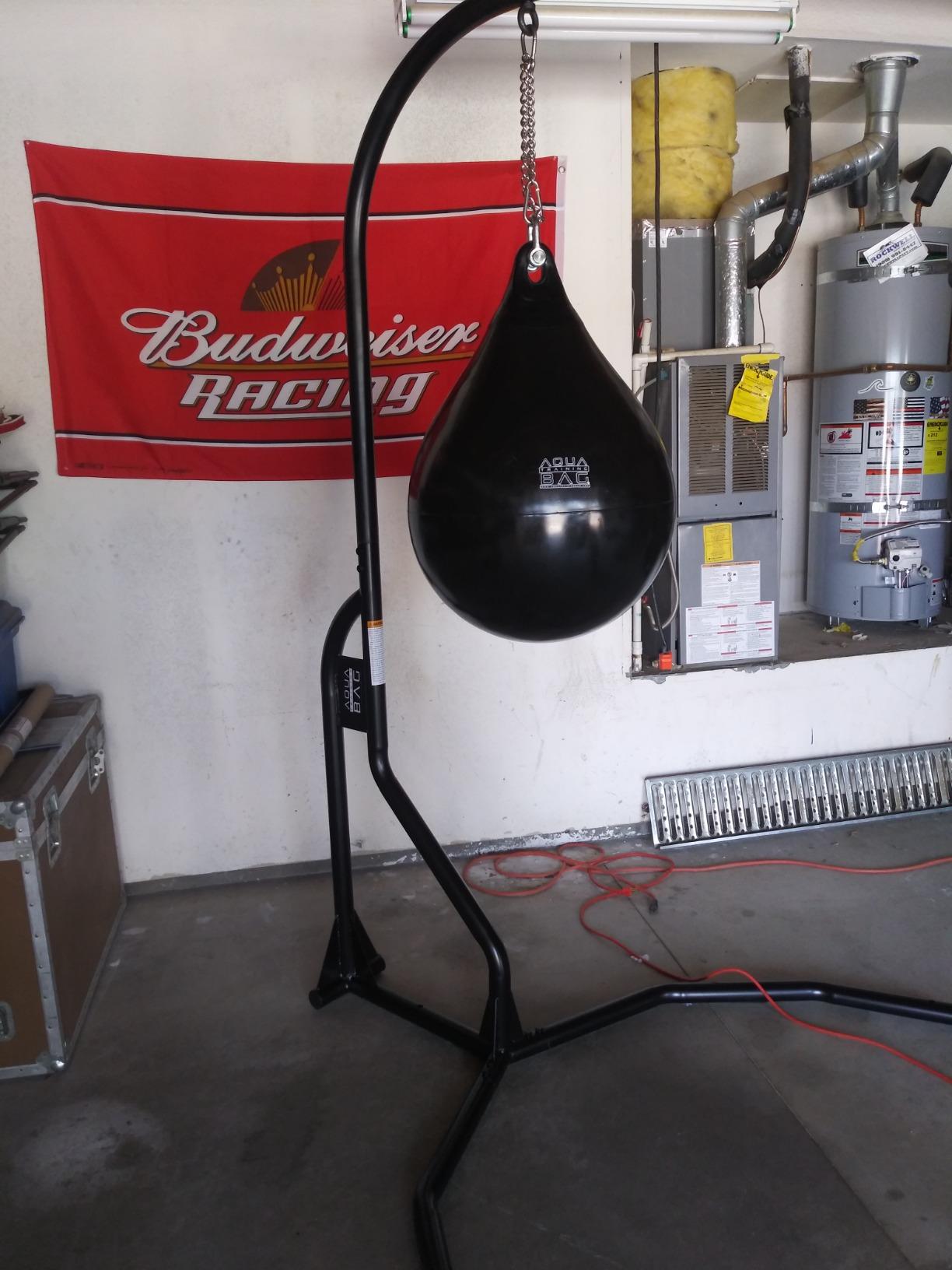 Aqua Training Punching Bag Stand, 200 lb. Capacity – Holds Any Traditional Style Heavy Bag up to 200 pounds – Extra-Wide Stance for Swinging During Training – 4 sandbags Included – 2020136455 customer photo 2