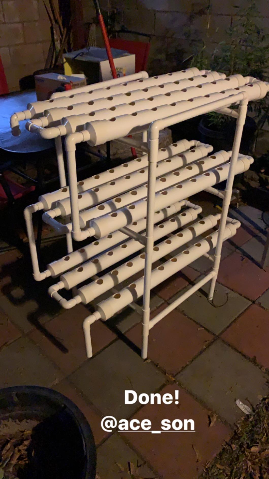 DreamJoy 3 Layers 108 Plant Sites Hydroponic Site Grow Kit 12 Pipes Hydroponic Growing System Water Culture Garden Plant System for Leafy Vegetables Lettuce Herb Celery customer photo 1