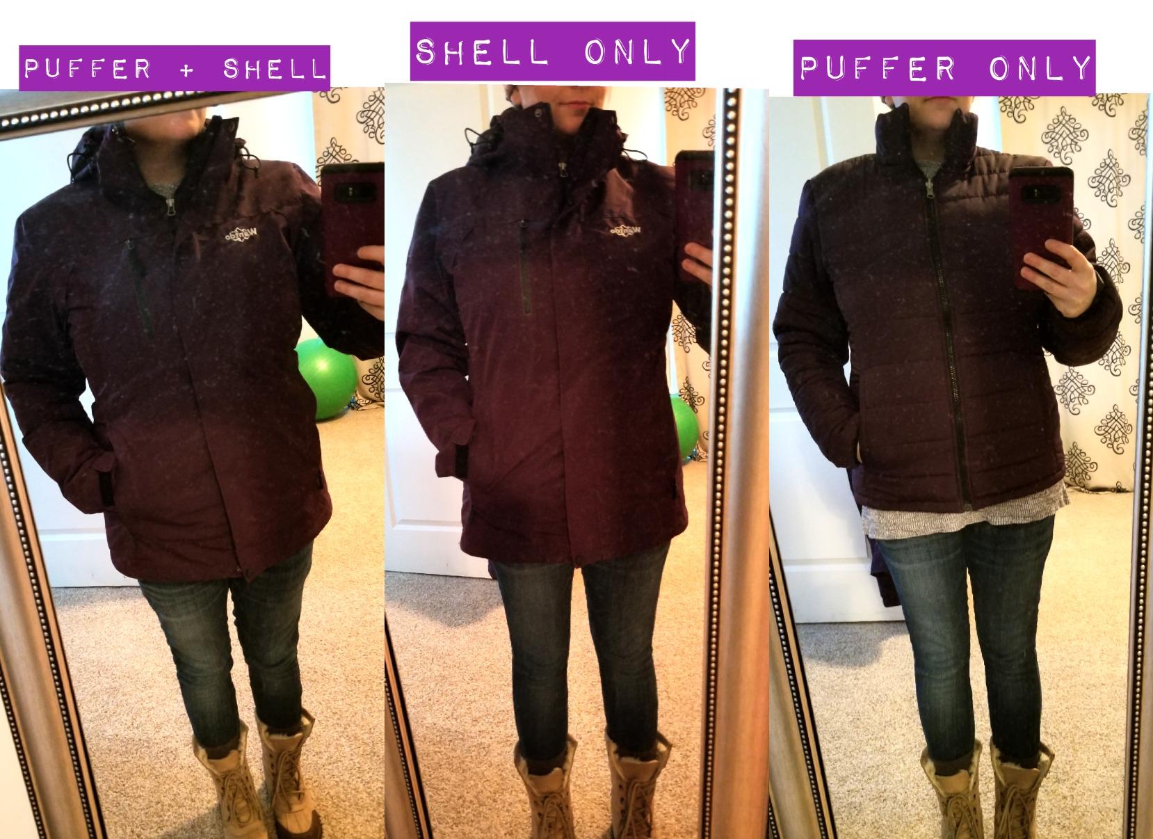 wantdo Women's 3 In 1 Ski Jacket Cotton Padded Liner Winter Coat customer photo 1