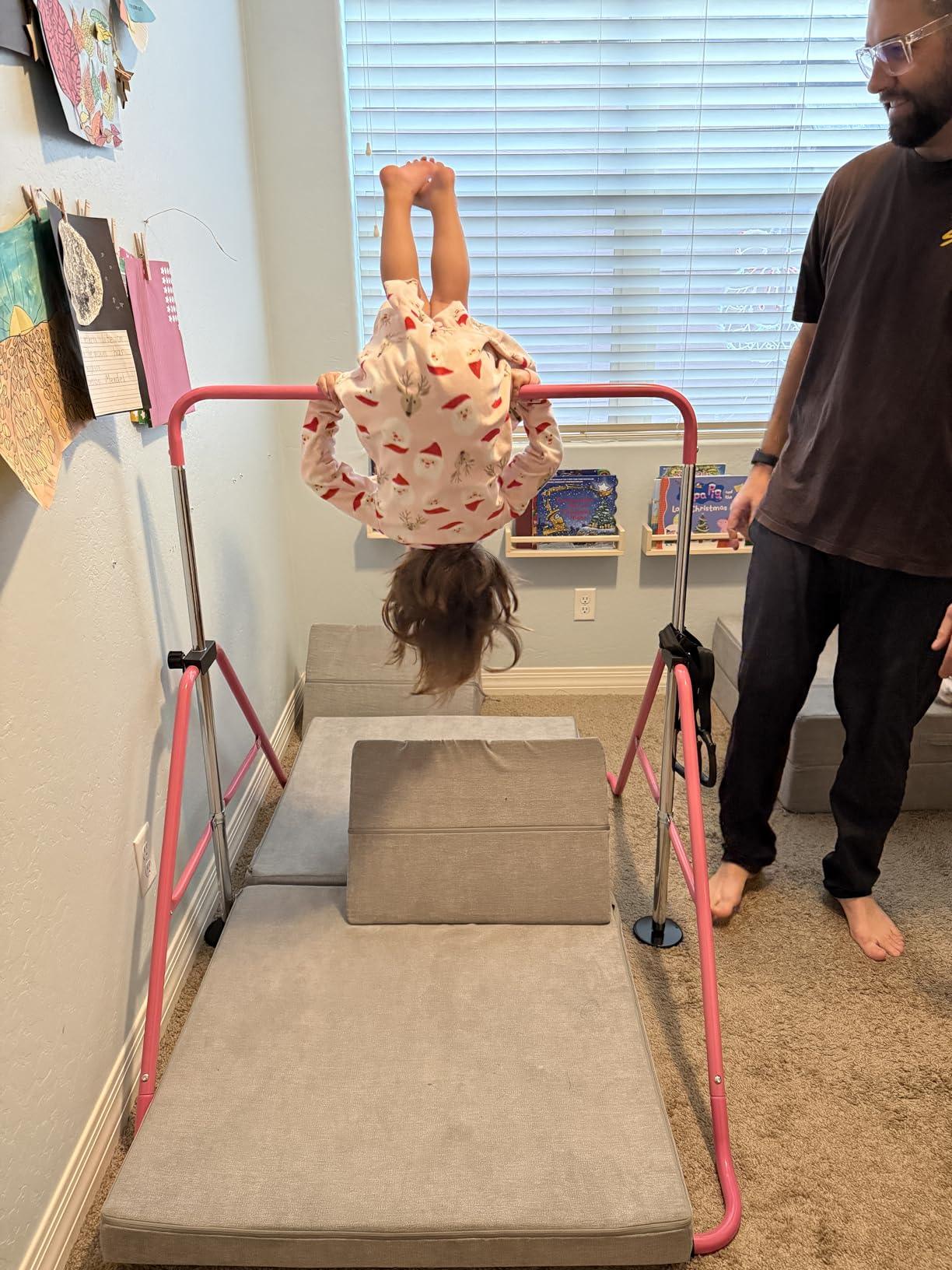 Tepemccu Gymnastics Bars, Adjustable Gymnastic Horizontal Bars for Kids customer photo 1