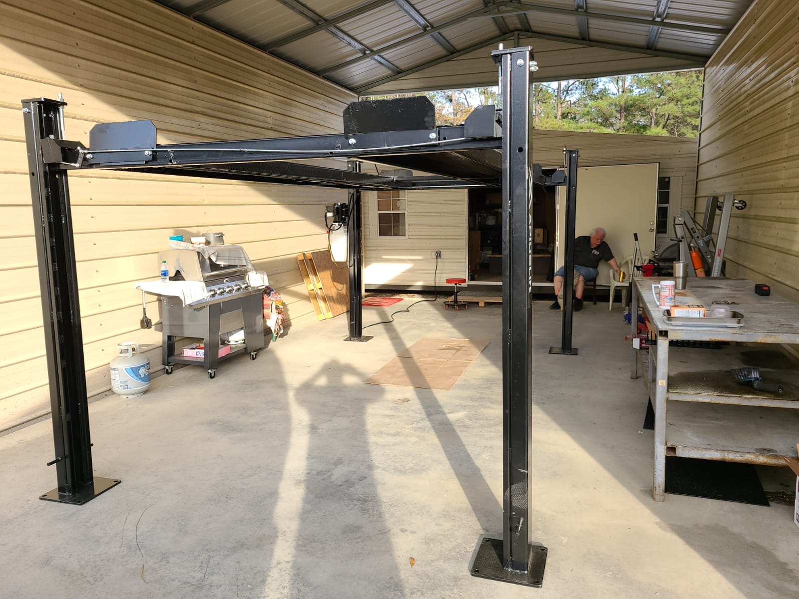 APlusLift 8SXLT 8000LB Extra Tall Long Wide 4-Post Car Lift 3 Year Warranty customer photo 1