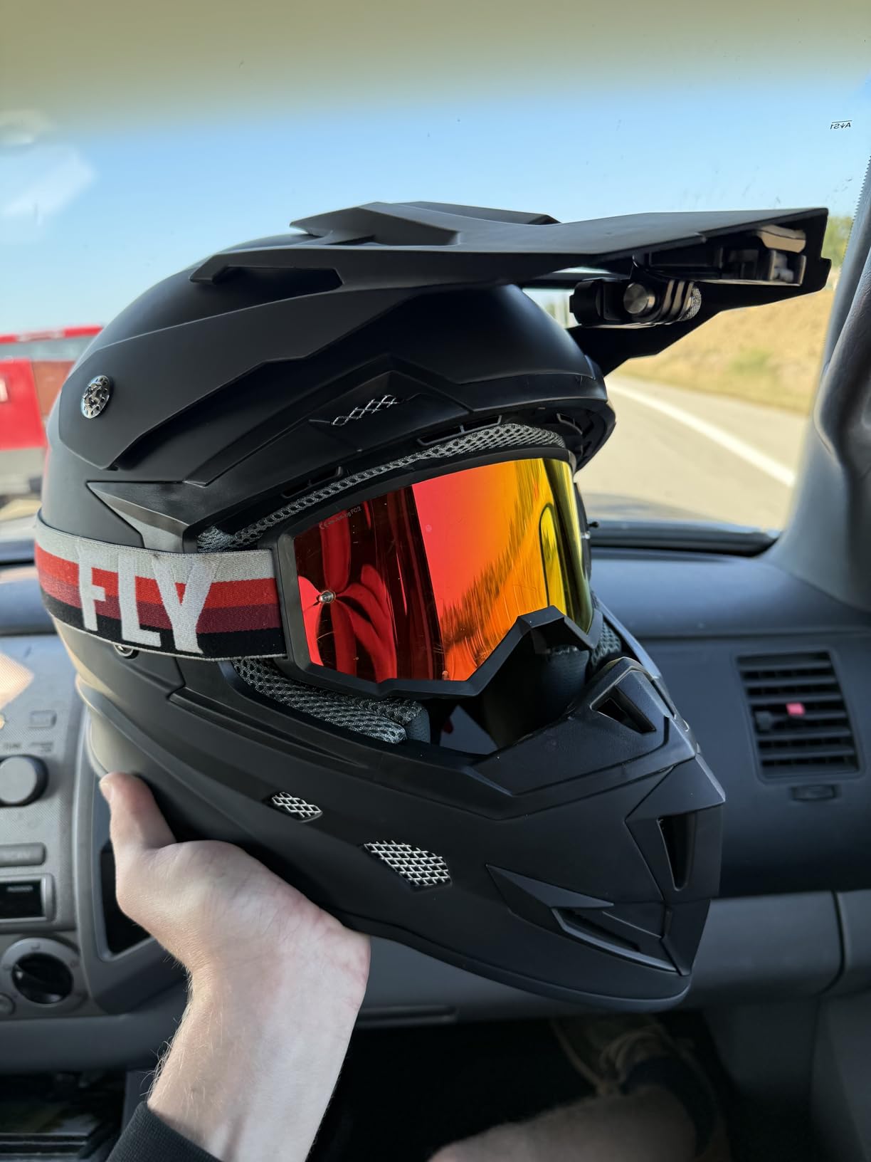 GLX GX23 Full-Face Dirt Bike Motocross Motorcycle Helmet, DOT | Unbreakable Off-Road Confidence customer photo 2