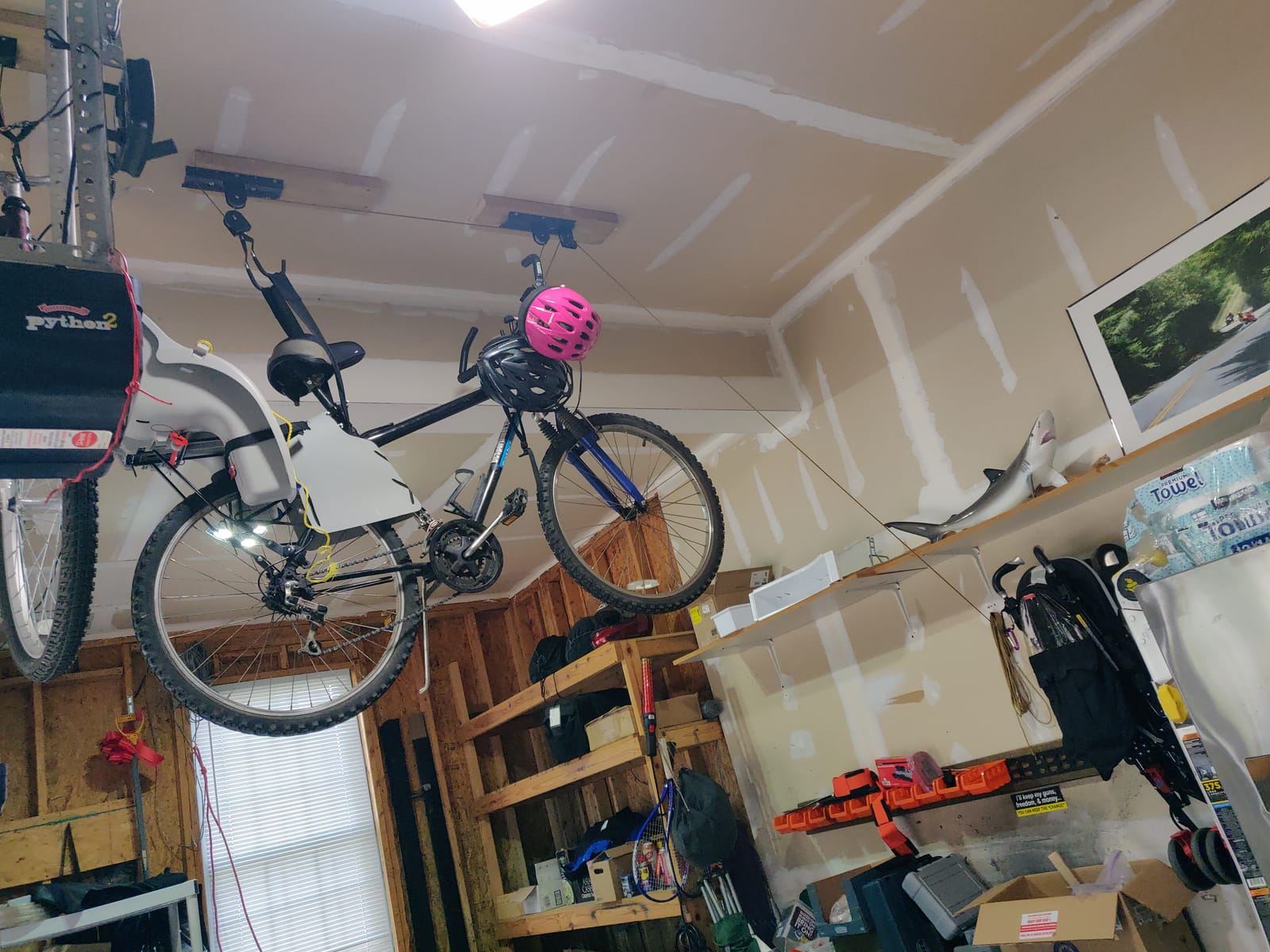 Ceiling Mount Bike Hoist Set of 2 Bike Hangers Pulley System customer photo 2