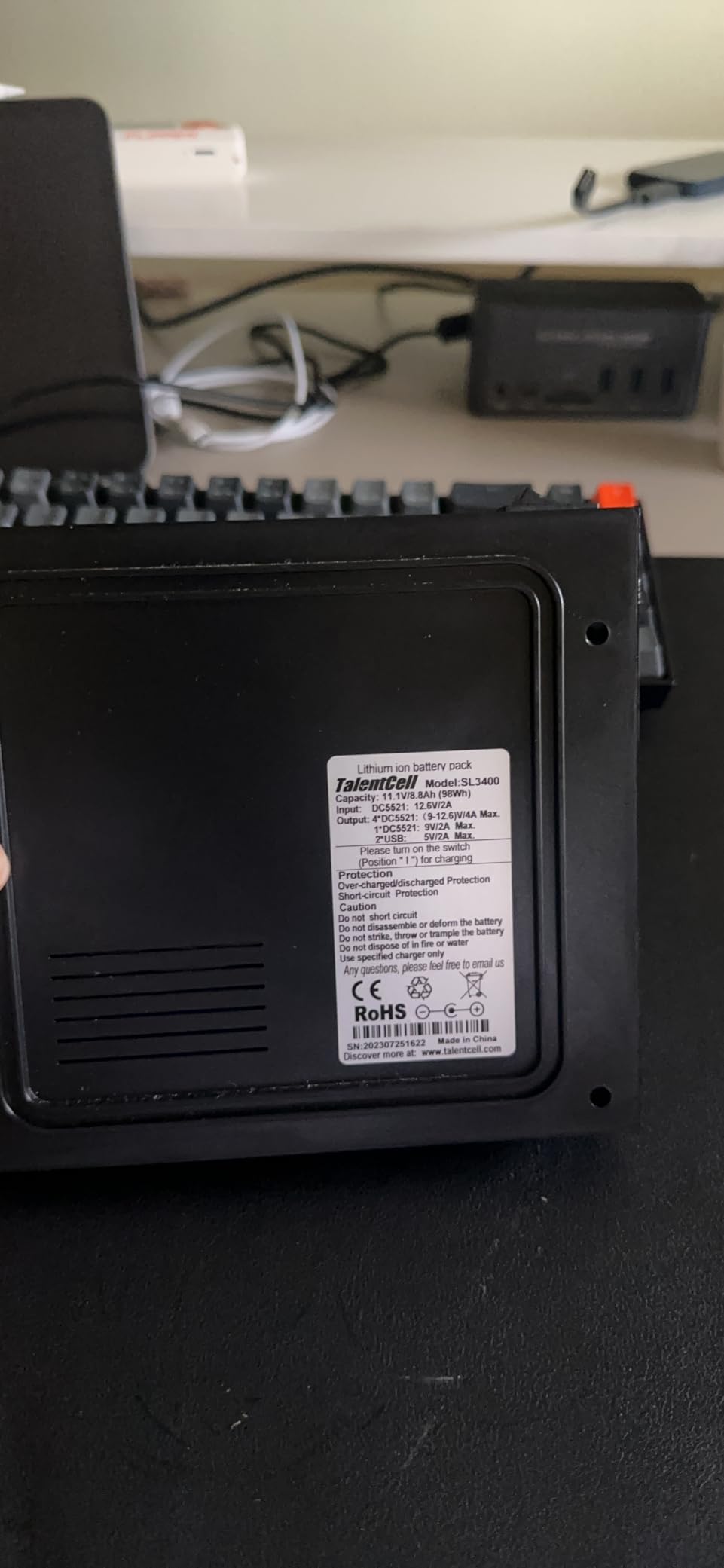 TalentCell Mini UPS Uninterrupted Power Supply 27000mAh 97.2Wh Lithium ion Backup Battery Pack with DC 12V/9V and 18W USB-A/USB-C PD Output for Router/Modem/LED Light, CCTV Camera, Smartphone and more customer photo 2