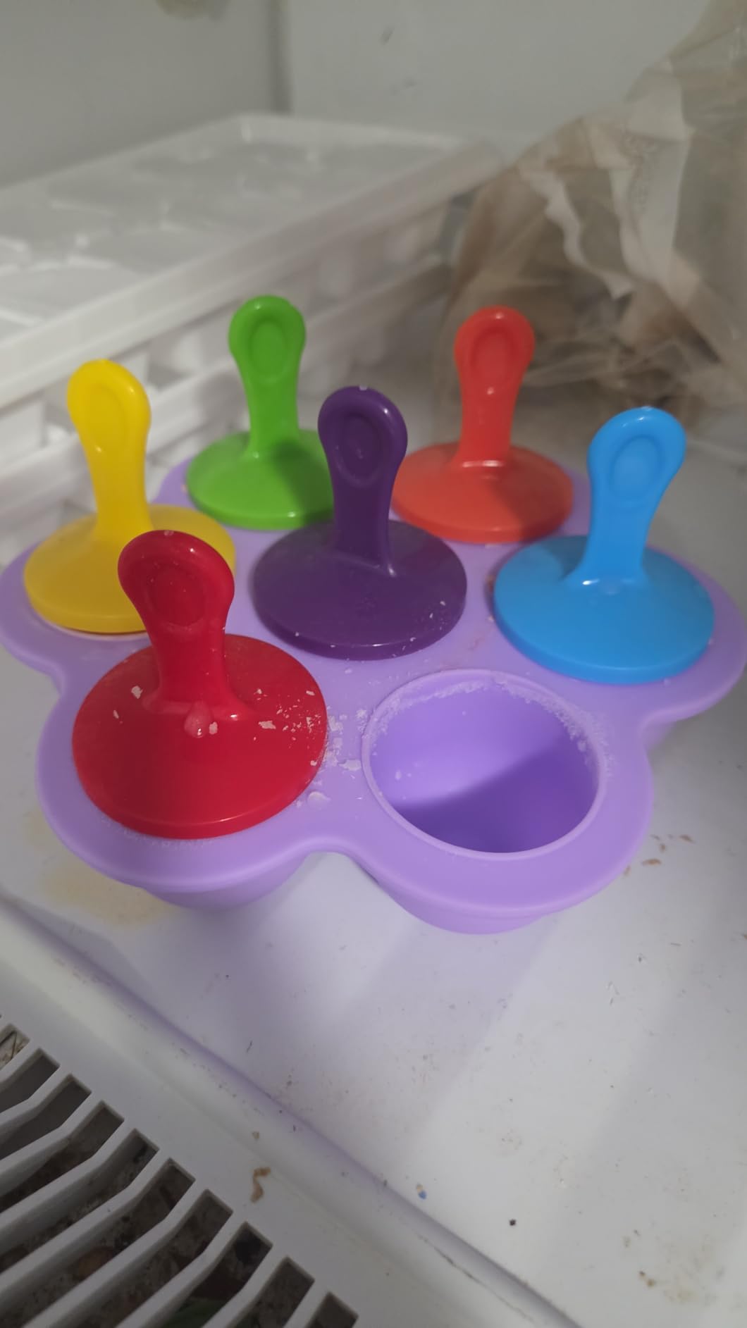 Silicone Popsicle Molds, Ice Pop Molds, Storage Container for Homemade Food, Kids Ice Cream DIY Pop Molds - BPA Free (Blue) customer photo 2