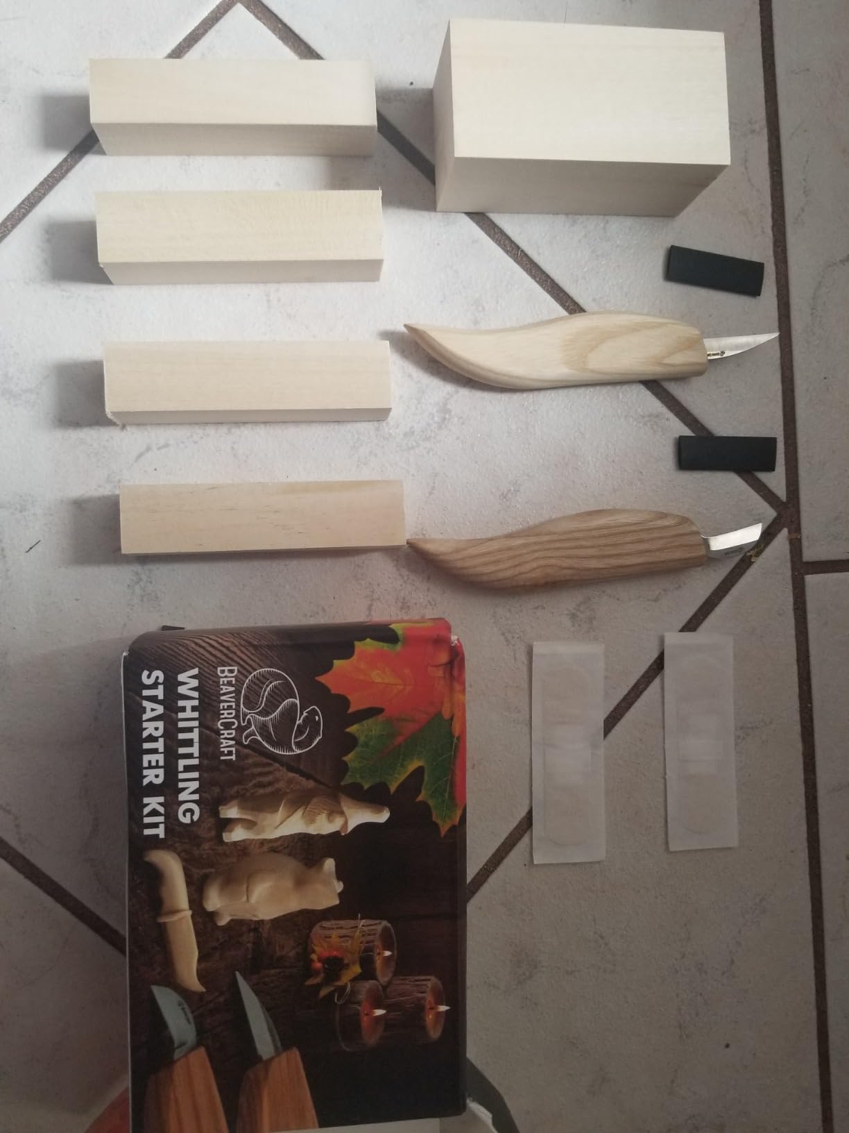 BeaverCraft Wood Carving Kit for Beginners S16 – Whittling Knives Sloyd, Chip Wood Carving Knife, Basswood Blocks for Carvers - Whittling Tools Set customer photo 1