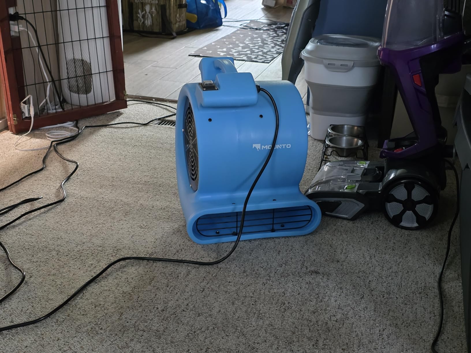MOUNTO 2200 CFM 1/2 HP Commercial Air Mover Floor Drying Fan | True 1/2 HP All-Copper Motor, 2200 CFM High Airflow, Built for Restoration, Construction, Carpet Drying & Job Sites customer photo 1
