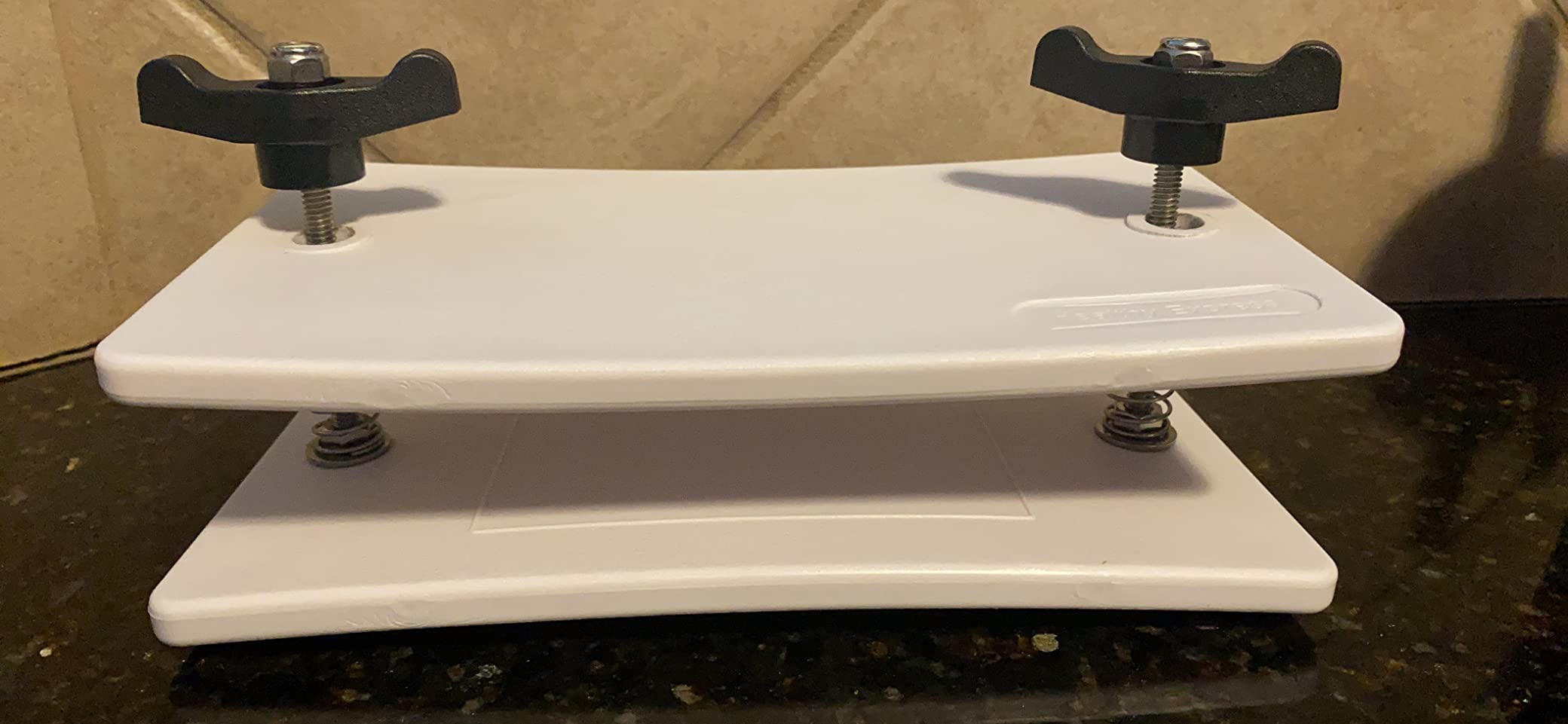 Extra Firm Tofu Press by Healthy Express - Premium Curved Plates for Superior Pressing Results on Firm and Extra Firm Tofu. Healthy Eating is Now Easier. (2-Post/2-Spring) customer photo 2
