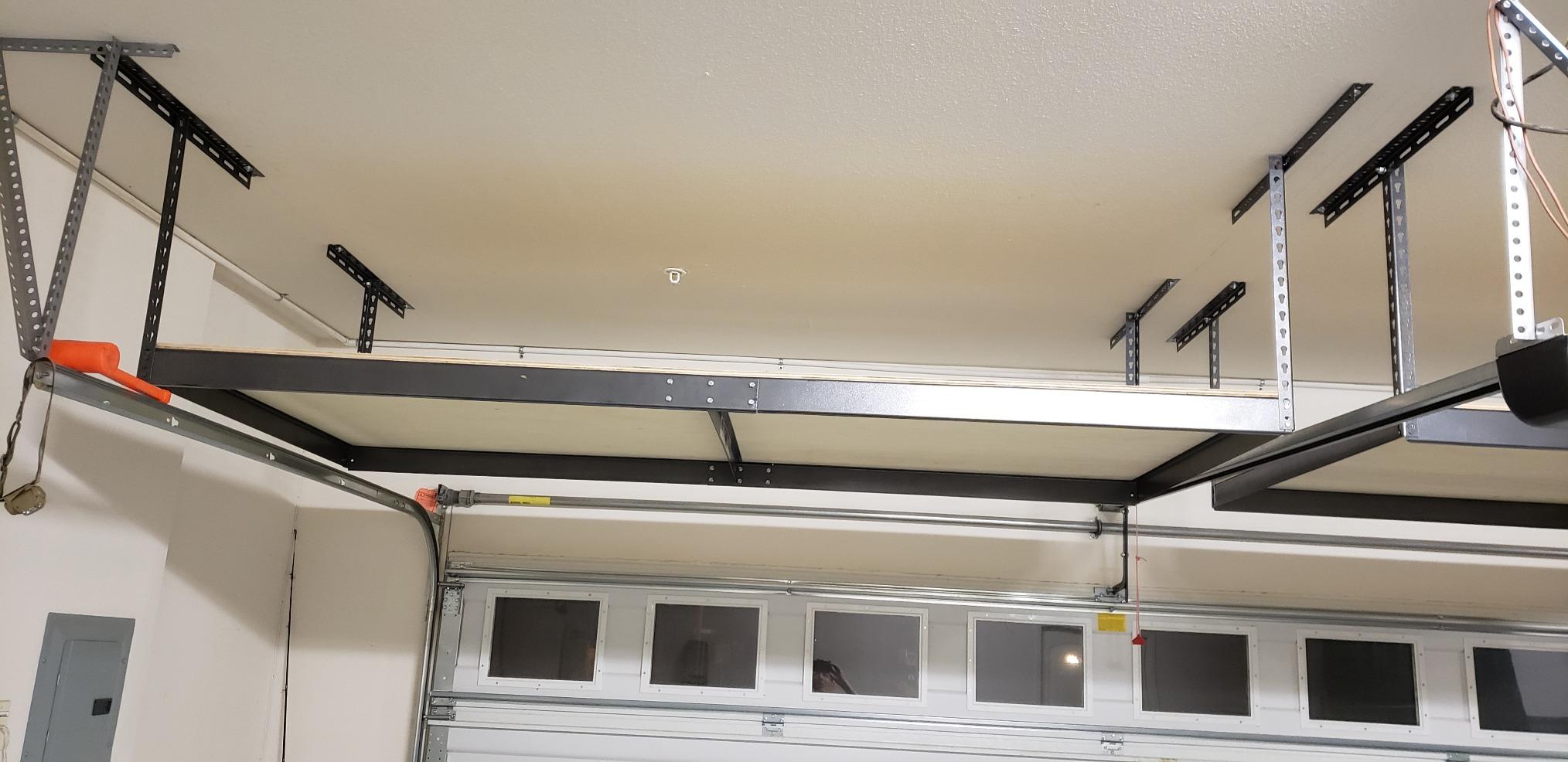 MonsterRax 2-Pack 4x8 Overhead Garage Storage Rack, Gray, 12
