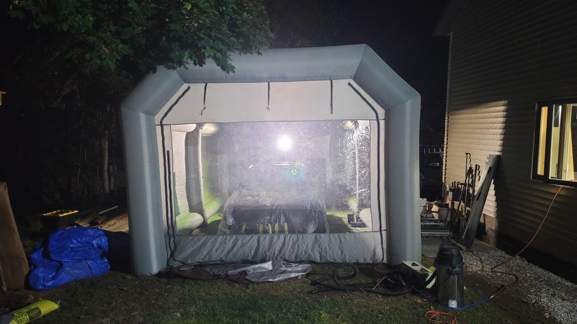 Sewinfla Inflatable Paint Booth 30x20x13Ft with 2 Blowers (950W+950W) & Air Filter System Portable Paint Booth Tent Inflatable Spray Booth for Cars customer photo 1