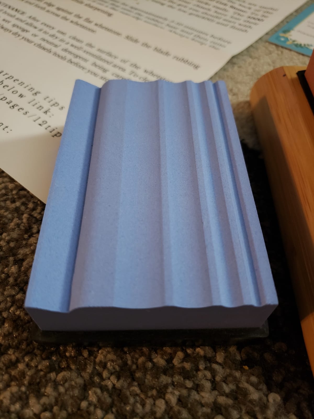 Sharp Pebble Grooved Sharpening Stones for Wood Carving Tools & Gouges customer photo 2