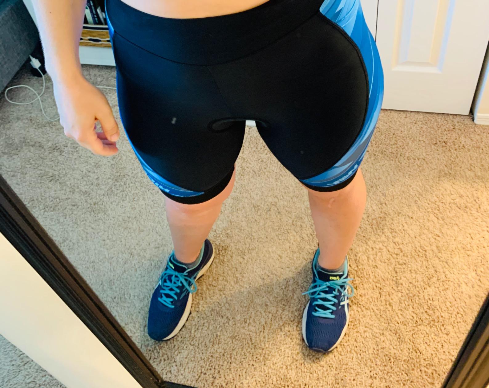 Womens Bike Shorts 4D Gel Pading Cycling Spinning Biker Bicycle Short with Pockets Wide Waistband customer photo 2