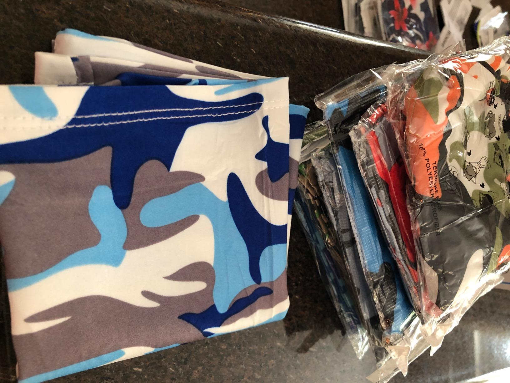 SATINIOR Summer Camo Neck Gaiter UV Protection Cooling Face Mask Sun Hood Bandanas for Men Women Sunscreen Breathable Bandana customer photo 1