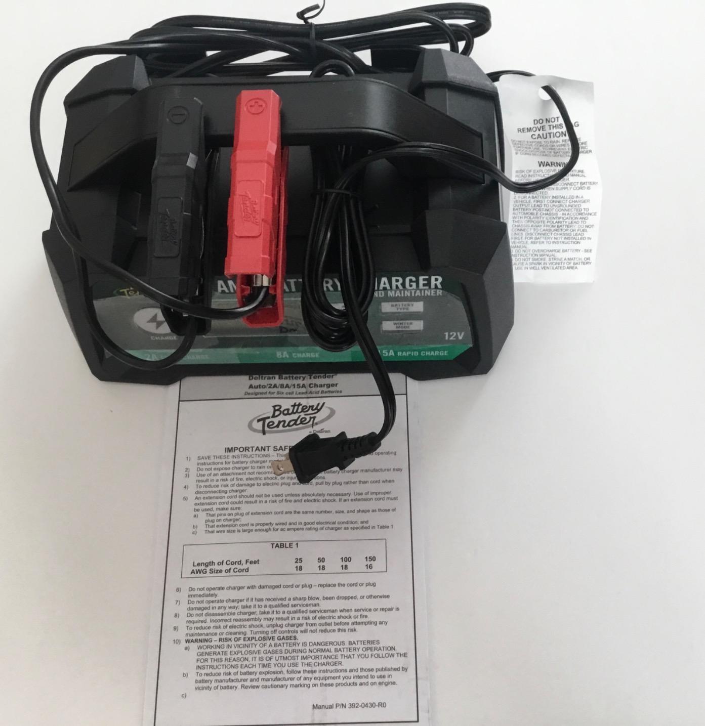 Battery Tender 15 AMP Battery Charger and Maintainer - 12V Switchable 15 AMP / 8 AMP / 2 AMP - Selectable Chemistry Standard AGM Gel - LCD Display - 022-0234-DL-WH customer photo 2