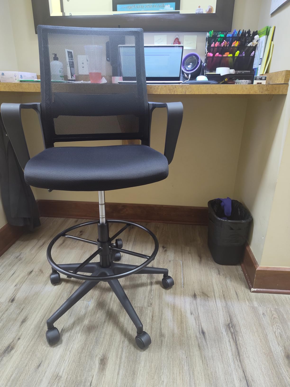 BestOffice | Tall Drafting Chair | Black | with Lumbar Support customer photo 1