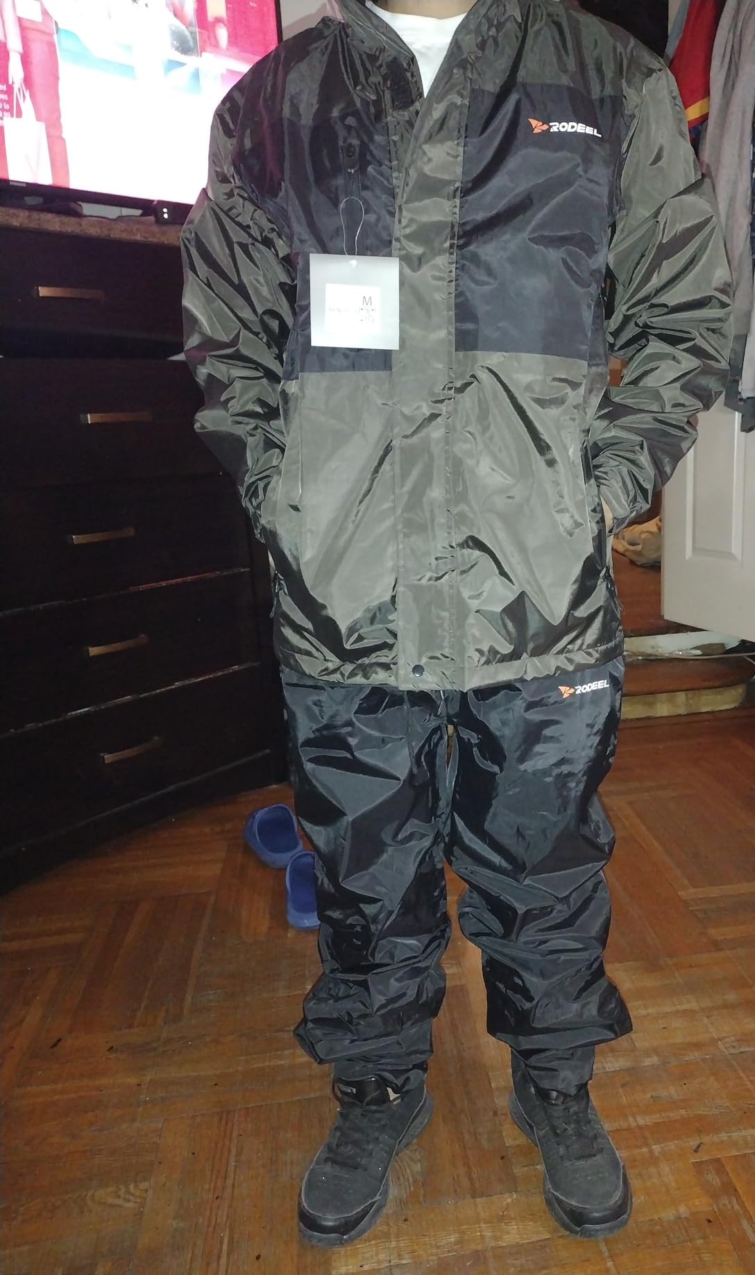 Waterproof Fishing Rain Suit for Men (Rain Gear Jacket & Trouser Suit) customer photo 1